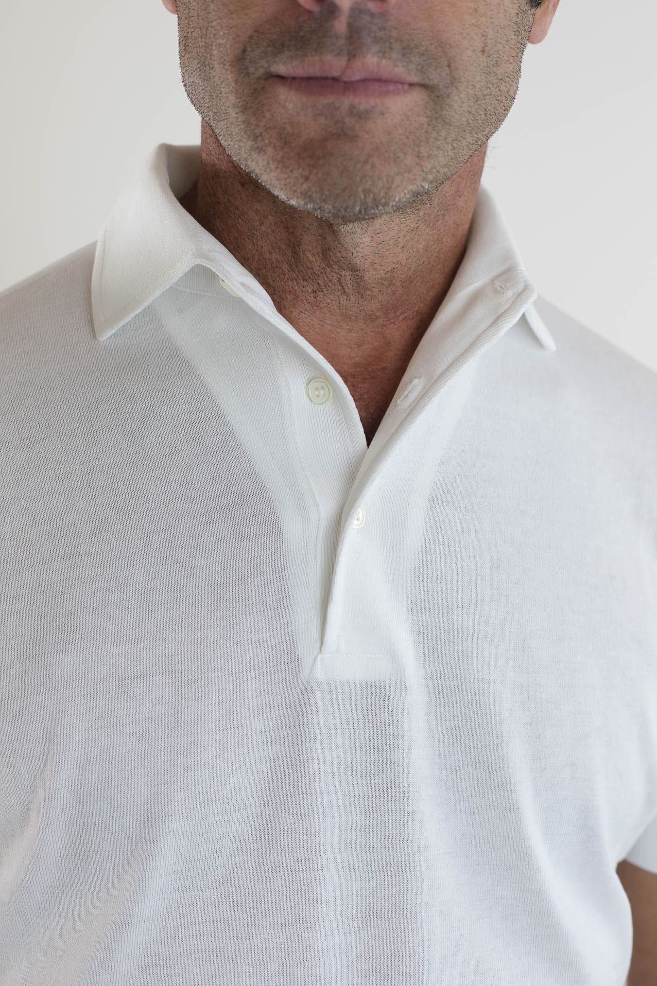 GUARINO Polo Paramontura Cotone Bianco