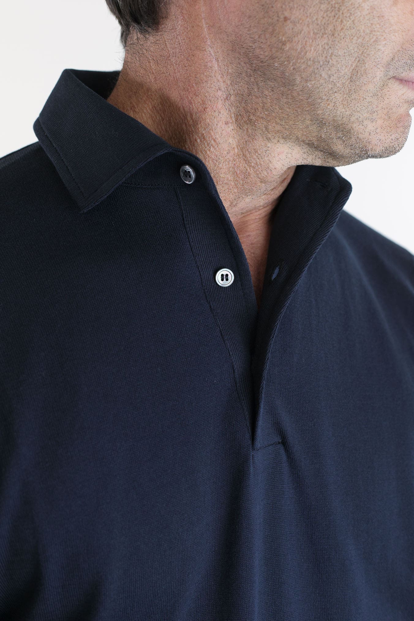 GUARINO Polo Paramontura Cotone Blu Navy