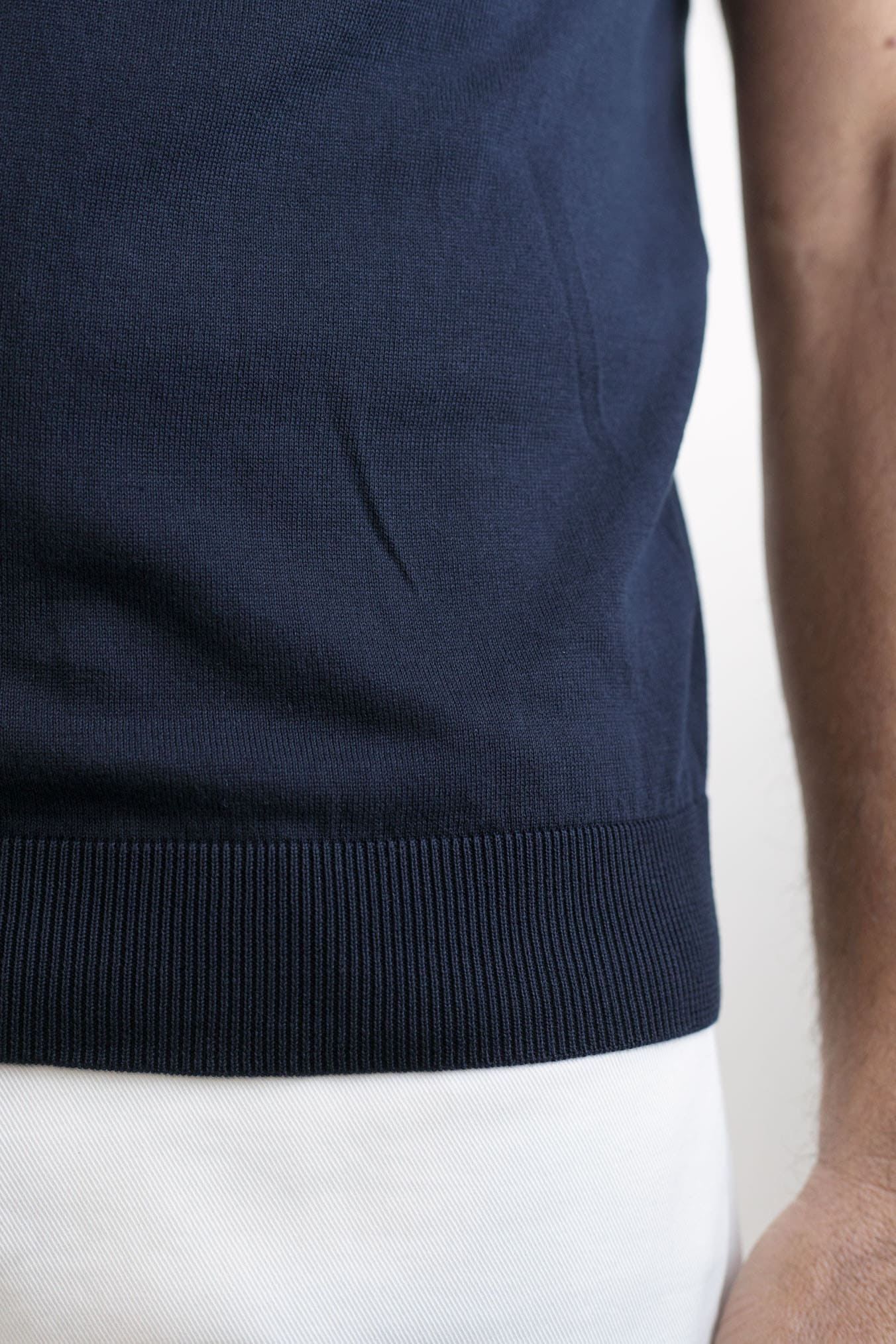 GUARINO Polo Paramontura Cotone Blu Navy
