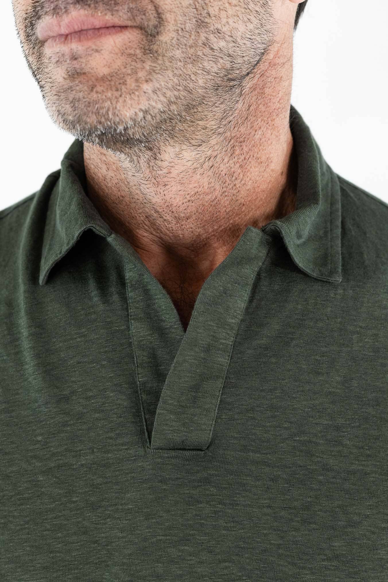GUARINO Polo Skipper Jersey Lino Verde