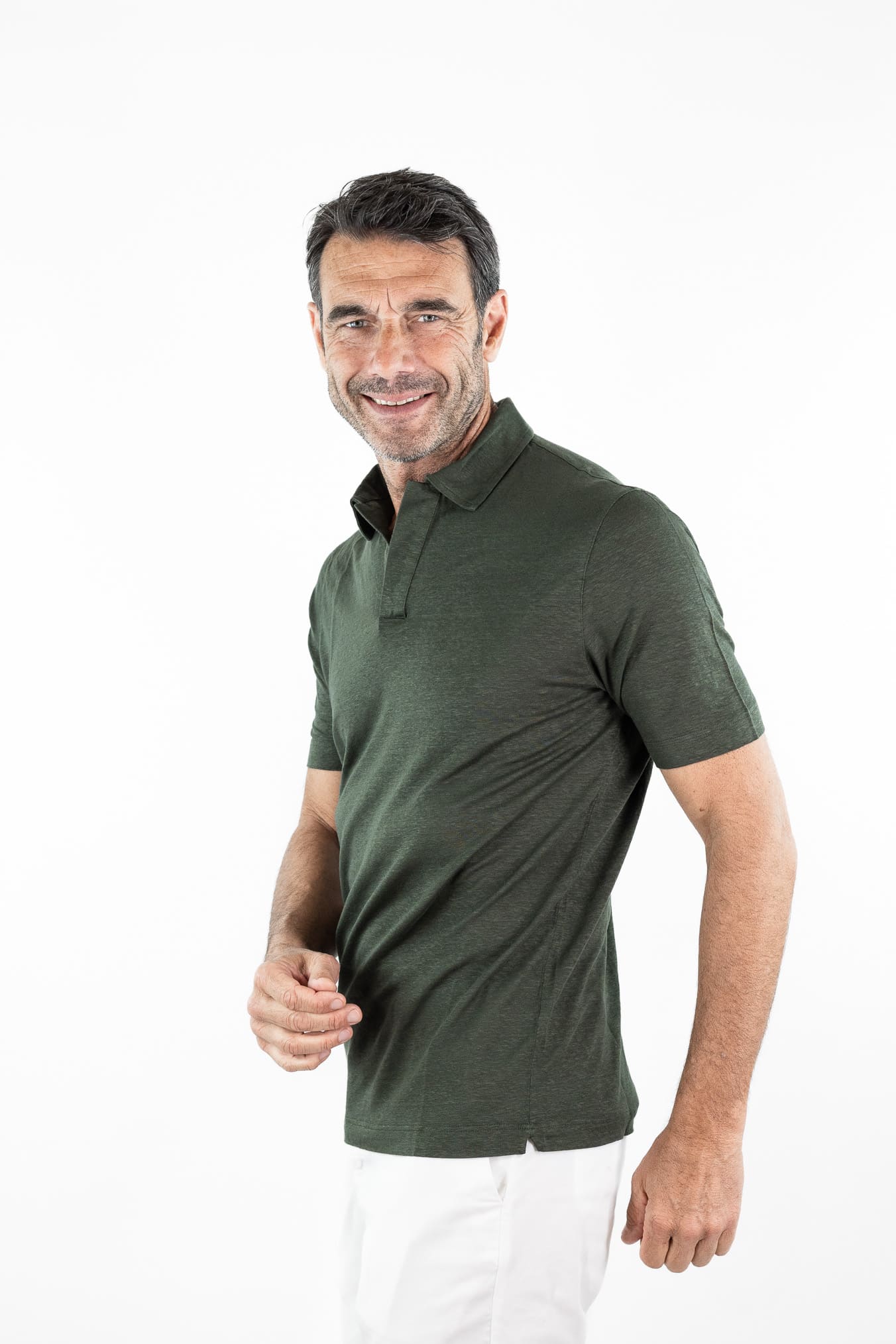 GUARINO Polo Skipper Jersey Lino Verde