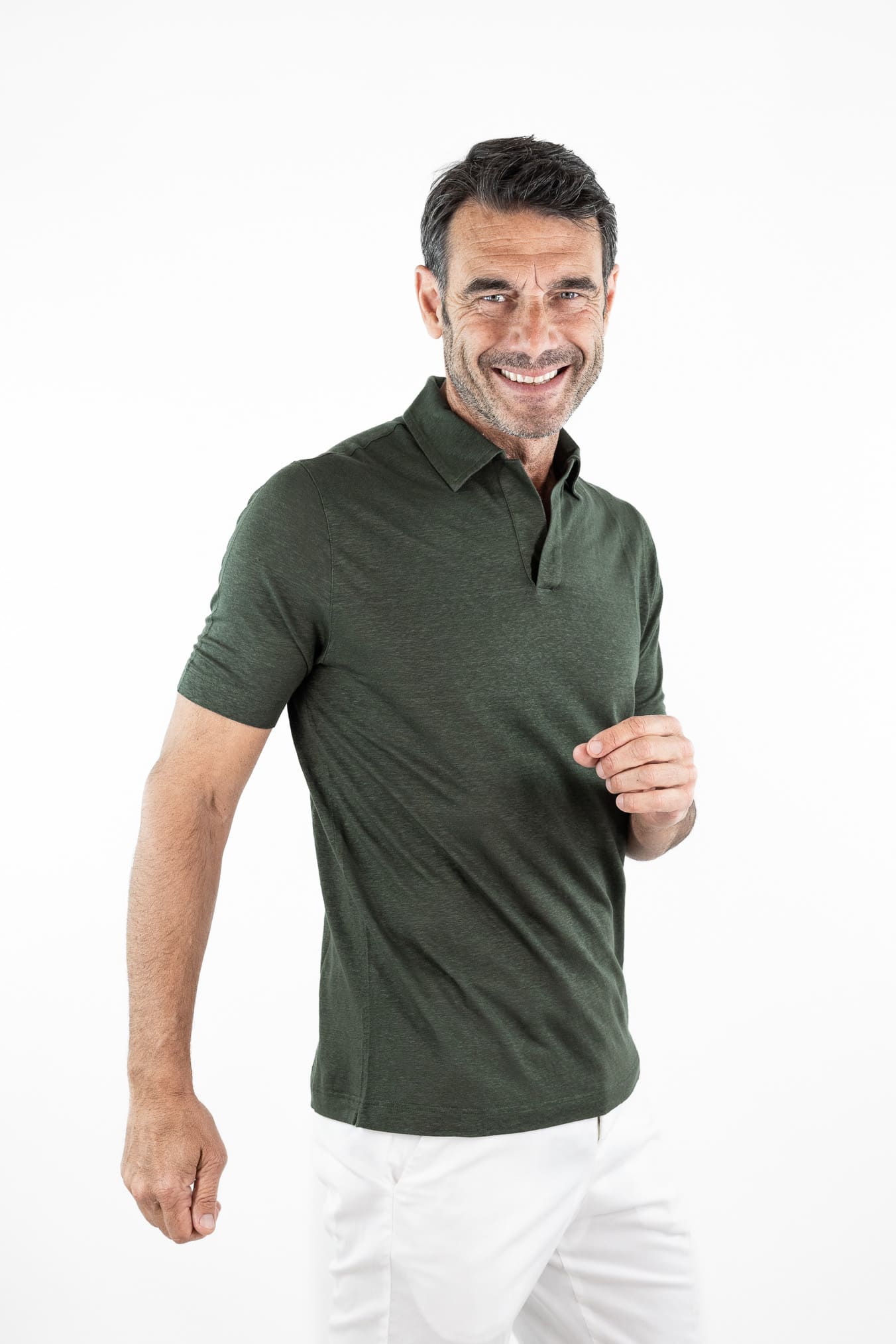 GUARINO Polo Skipper Jersey Lino Verde