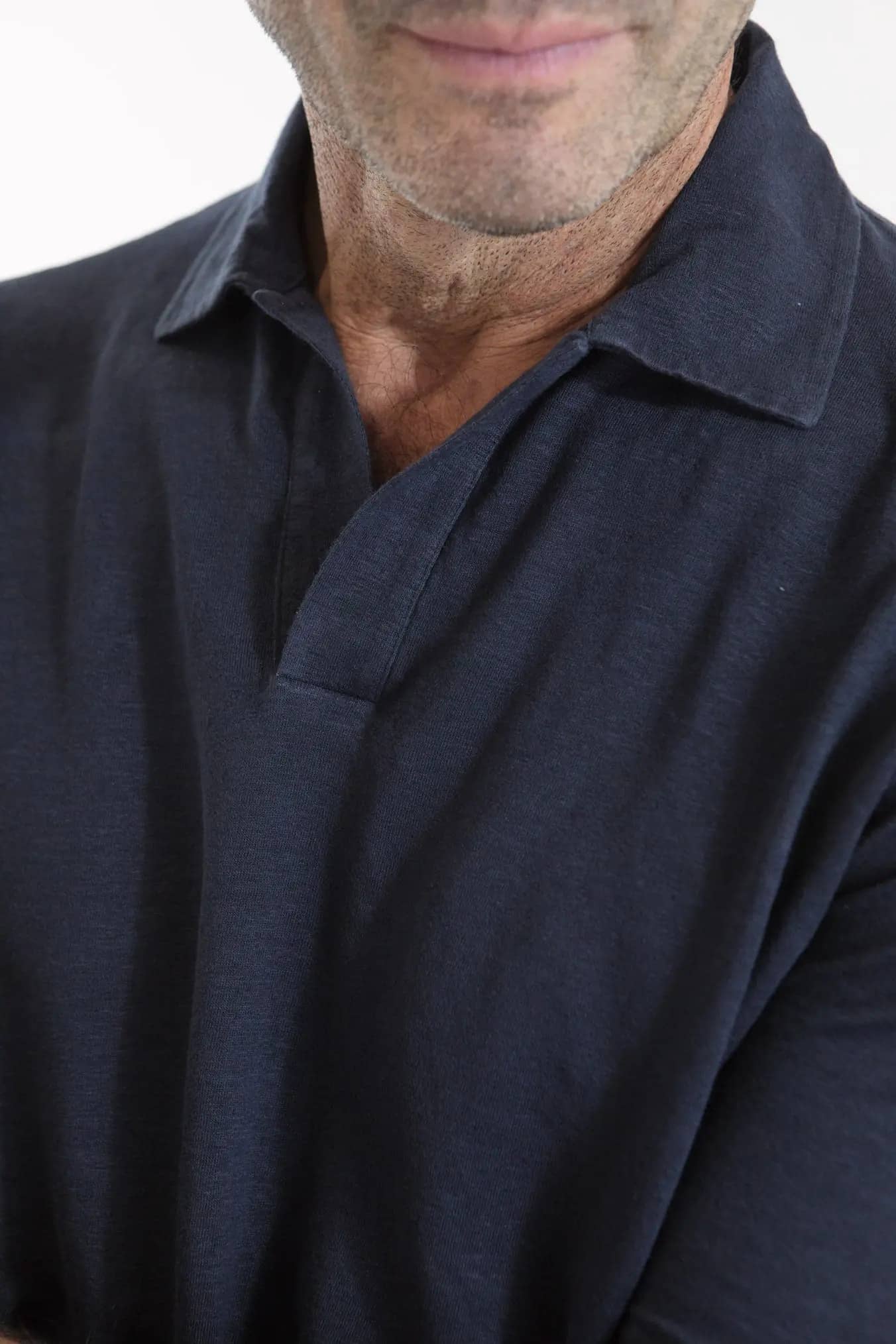 GUARINO Polo Skipper Jersey Lino Blu