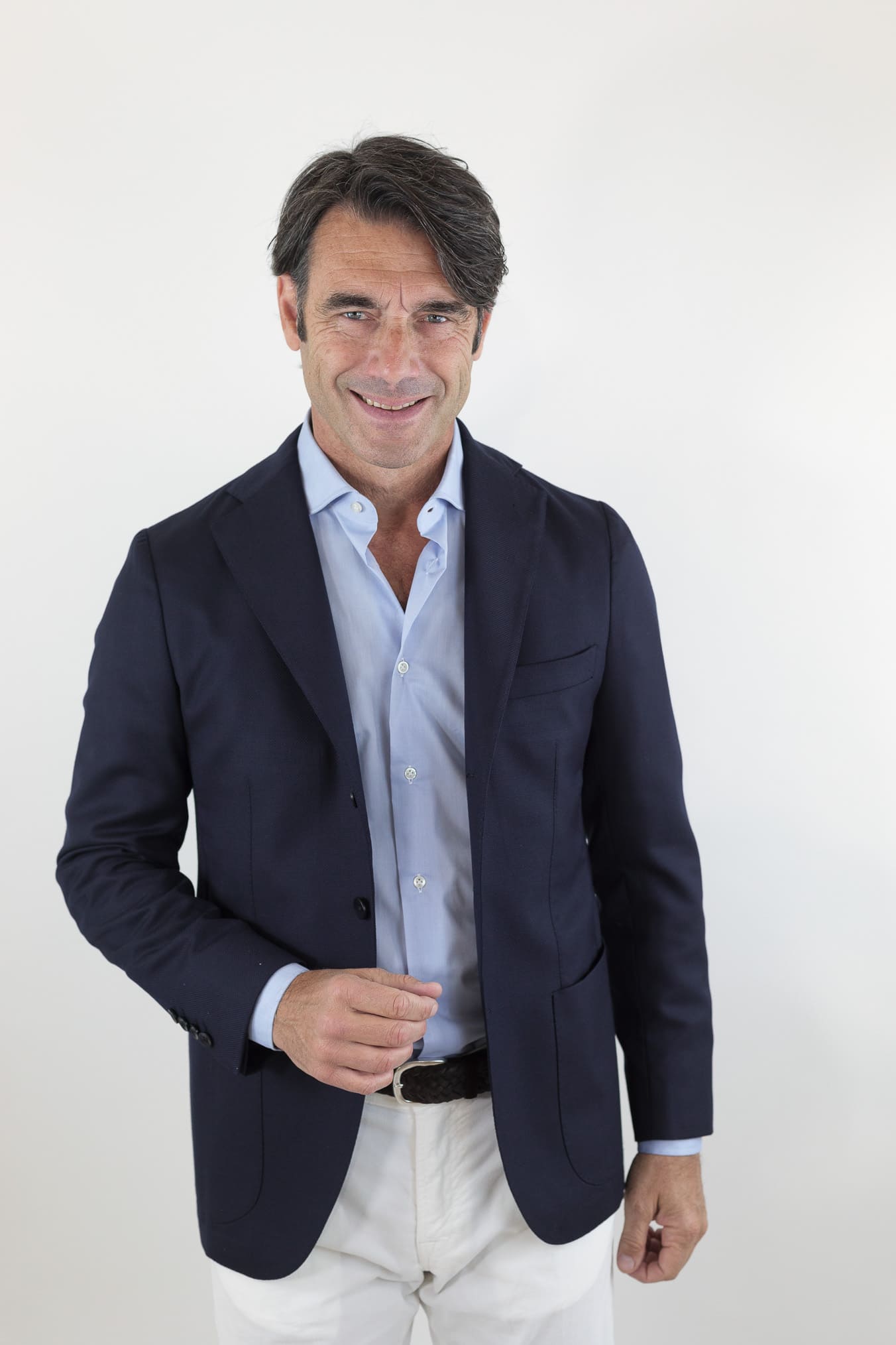 GUARINO Giacca Hopsack Blu