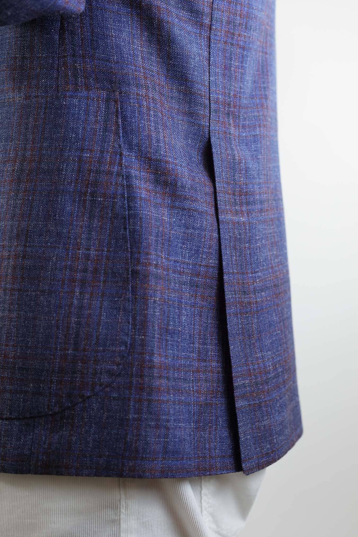 GUARINO Giacca Check Blu e Bordeaux