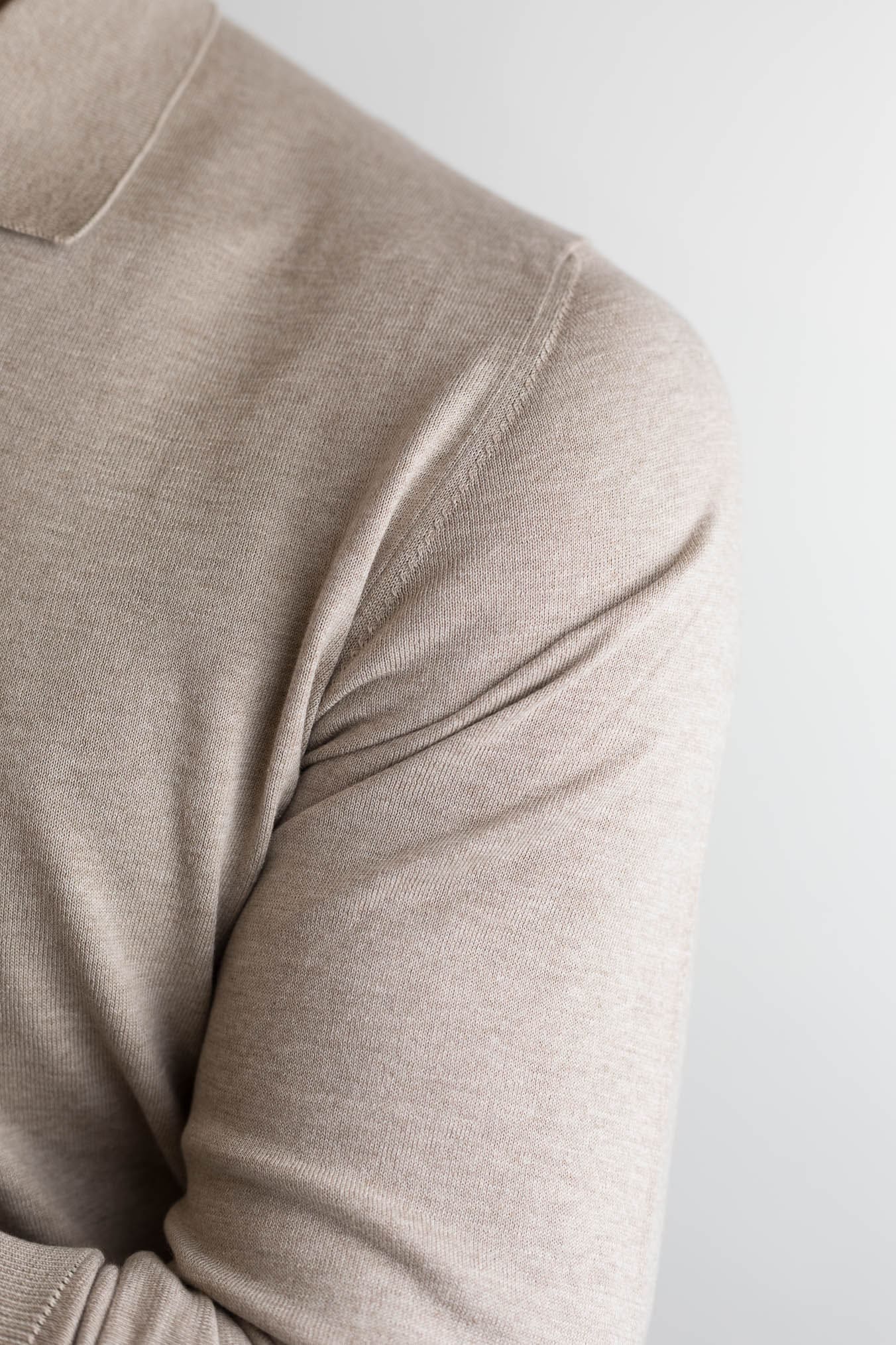 GUARINO Polo Maniche Lunghe Cotone Sea Island Corda