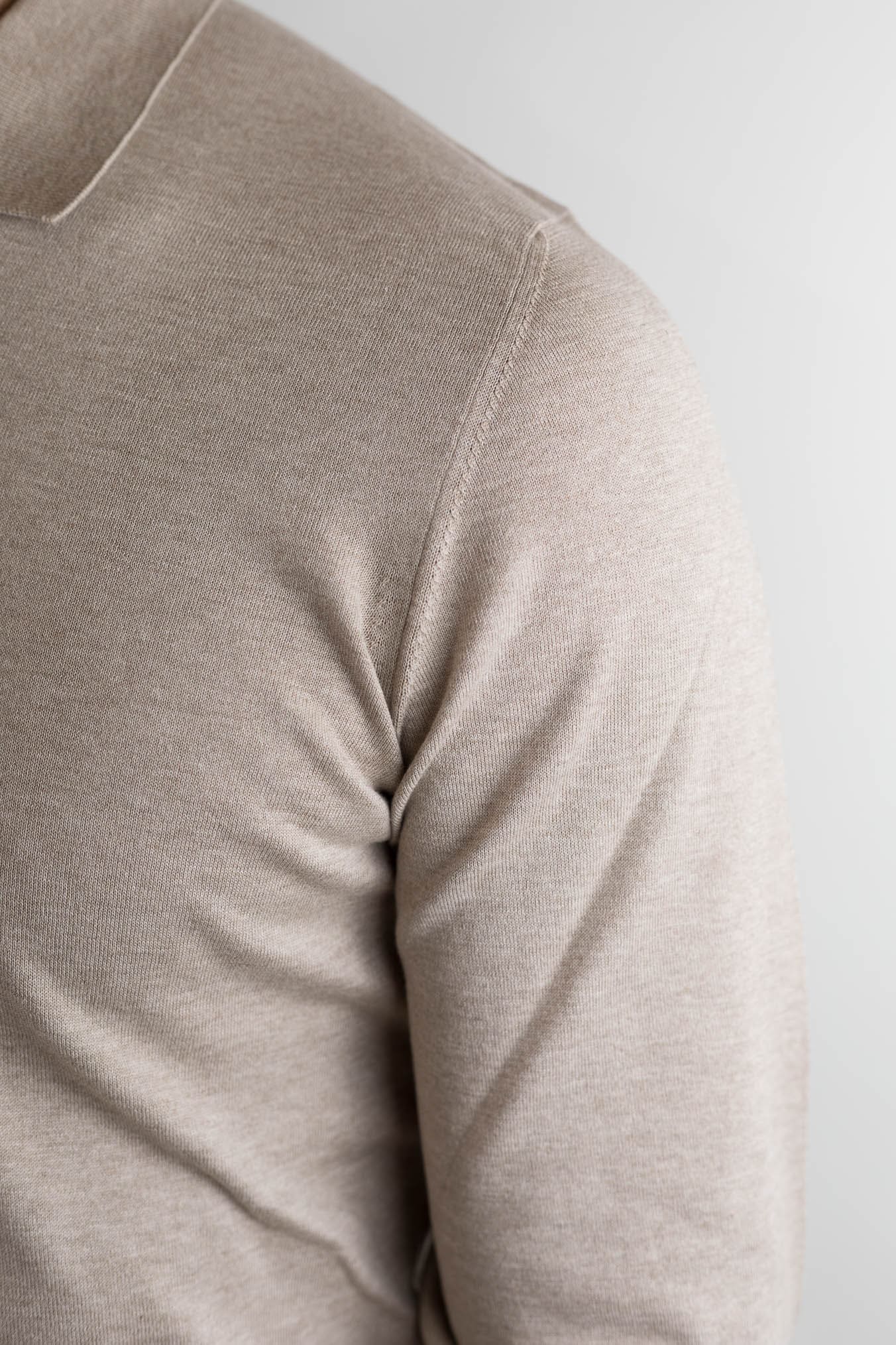 GUARINO Polo Maniche Lunghe Cotone Sea Island Corda