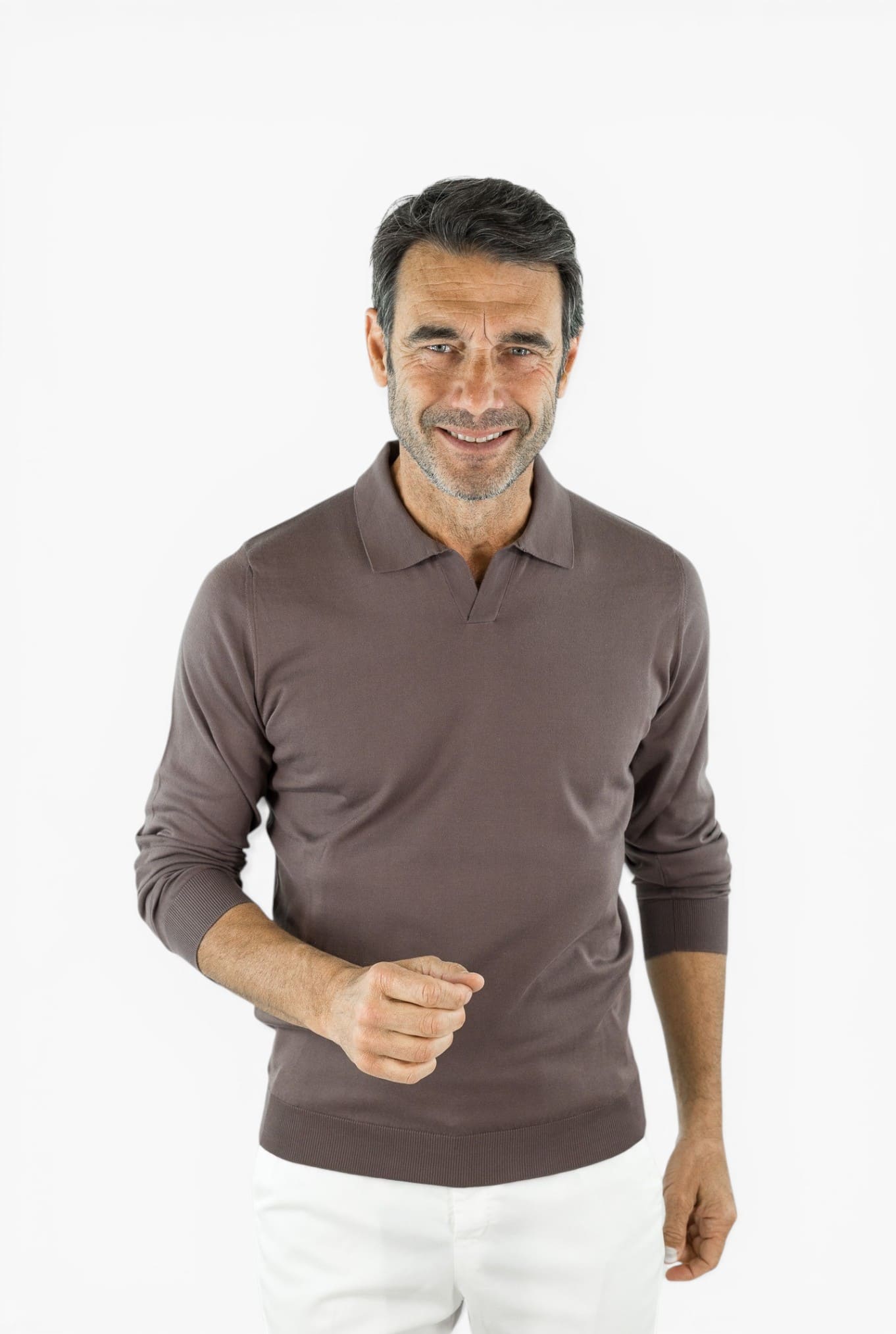 GUARINO Polo Skipper Cotone Sea Island Cioccolato