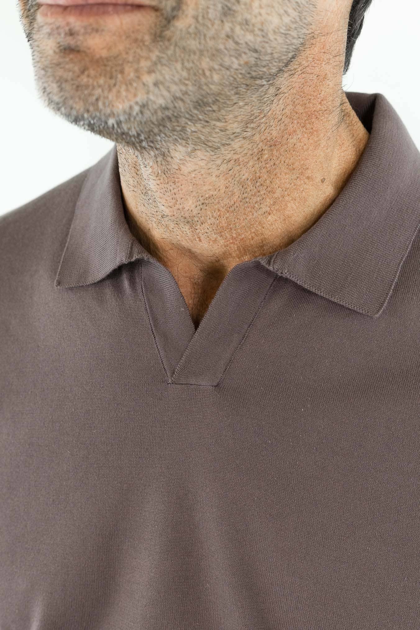 GUARINO Polo Skipper Cotone Sea Island Cioccolato
