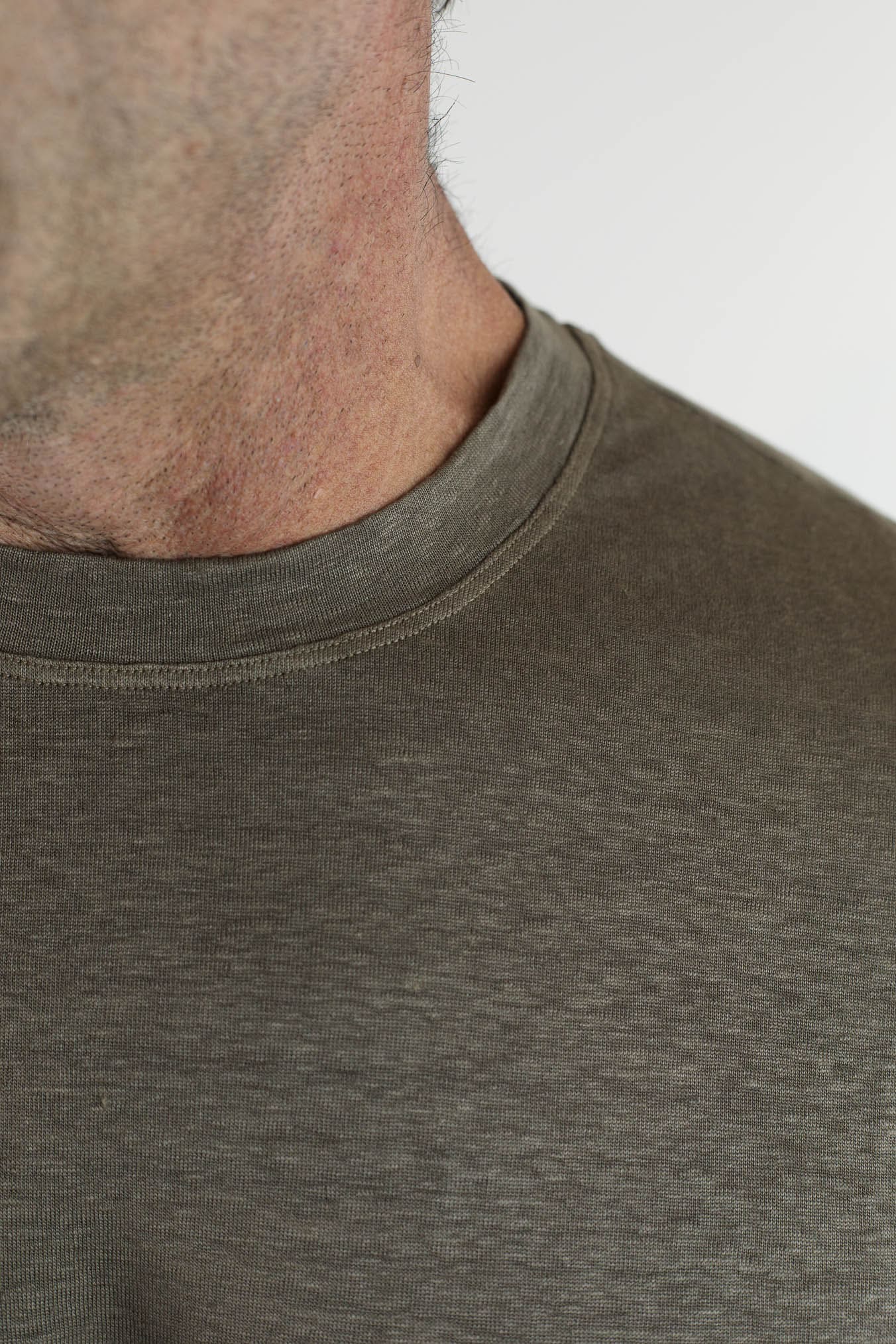 GUARINO T-Shirt Jersey Lino Tortora