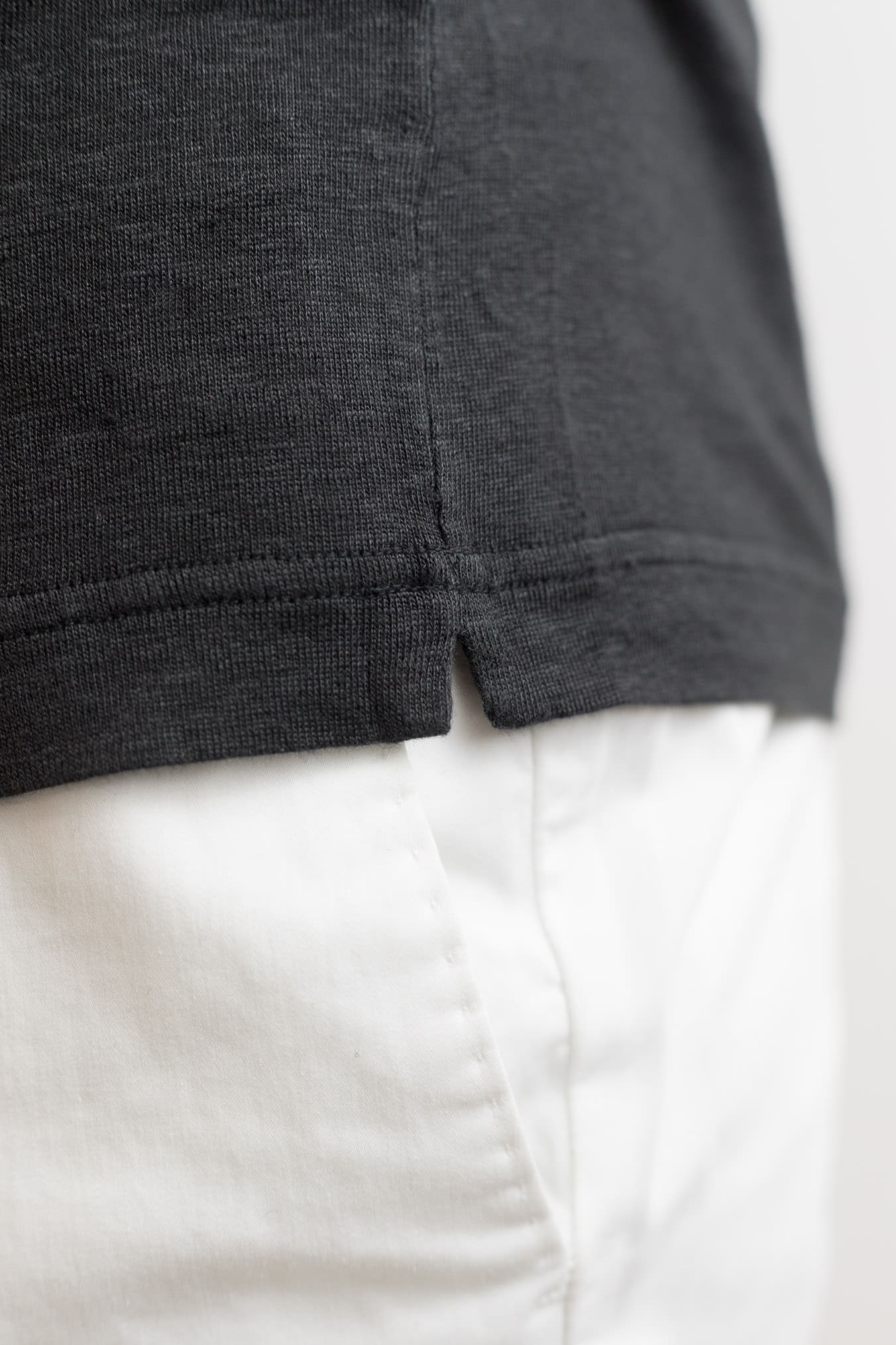 GUARINO T-Shirt Jersey Lino Nero