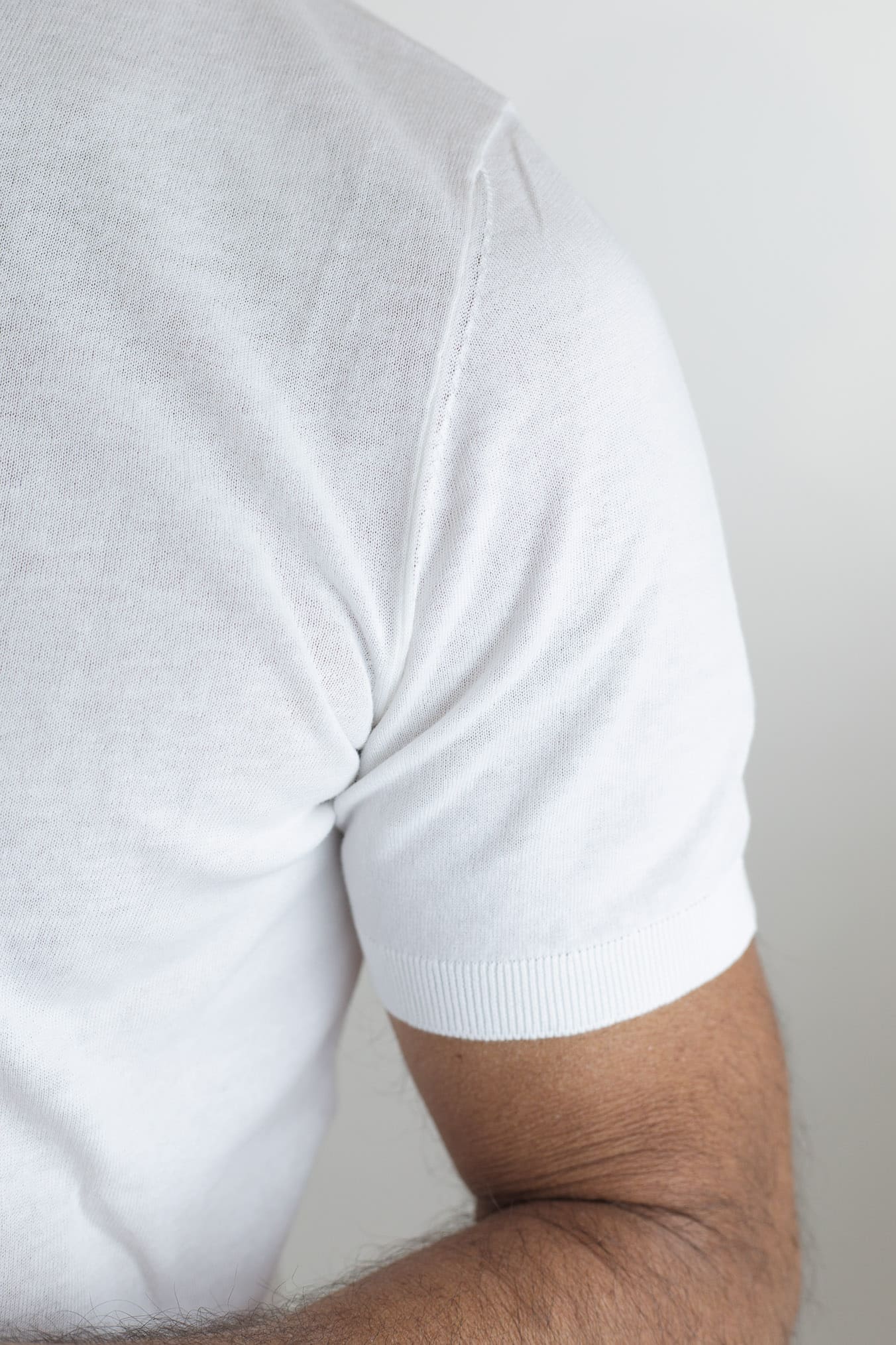 GUARINO Girocollo Maniche Corte Pima Cotton Bianco