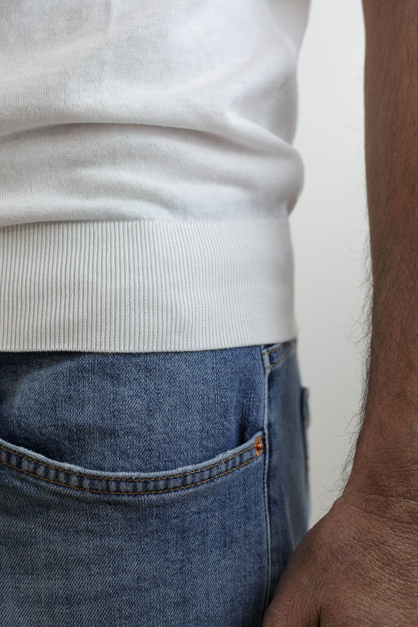 GUARINO Girocollo Maniche Corte Pima Cotton Bianco