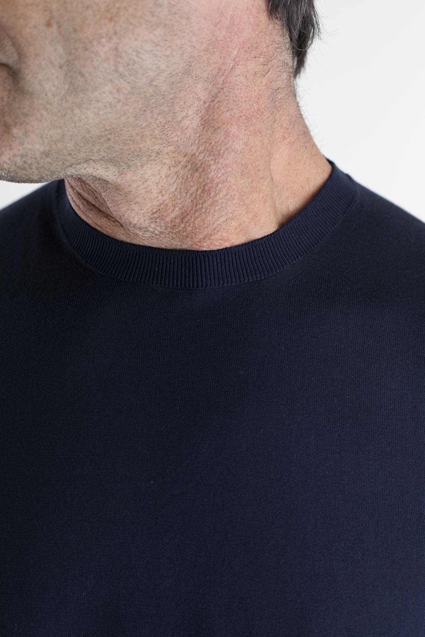 GUARINO Girocollo Maniche Corte Pima Cotton Blu Scuro