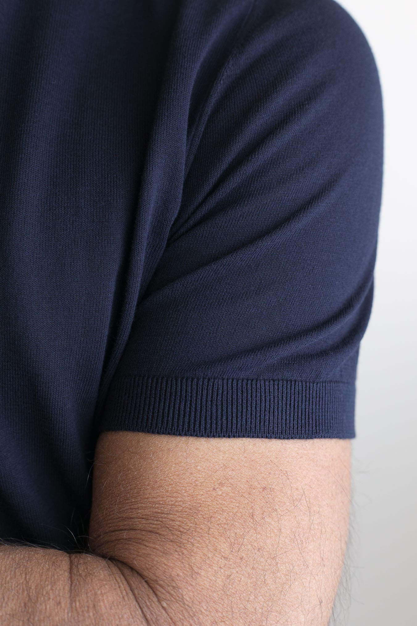 GUARINO Girocollo Maniche Corte Pima Cotton Blu Scuro