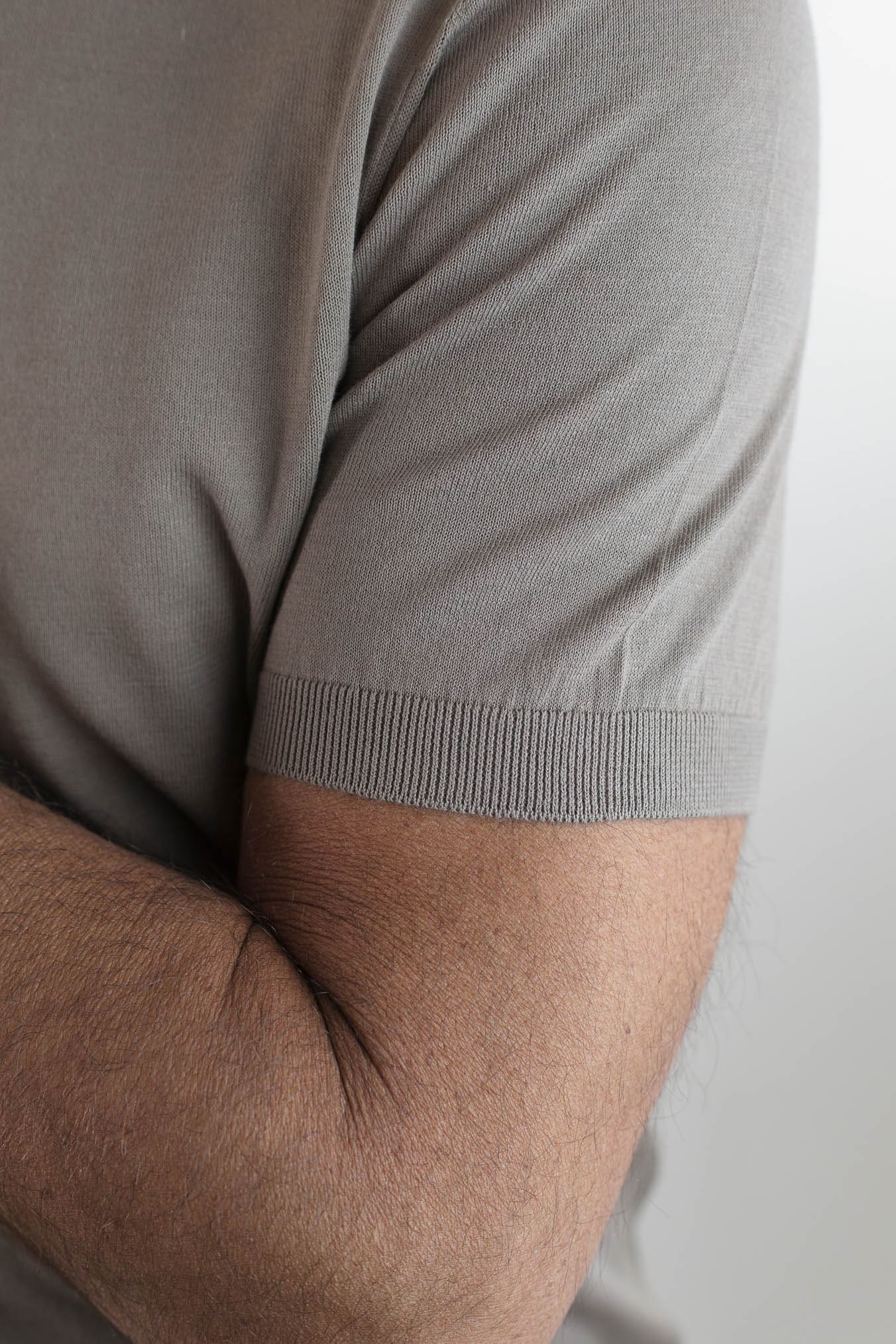 GUARINO Girocollo Maniche Corte Pima Cotton Beige