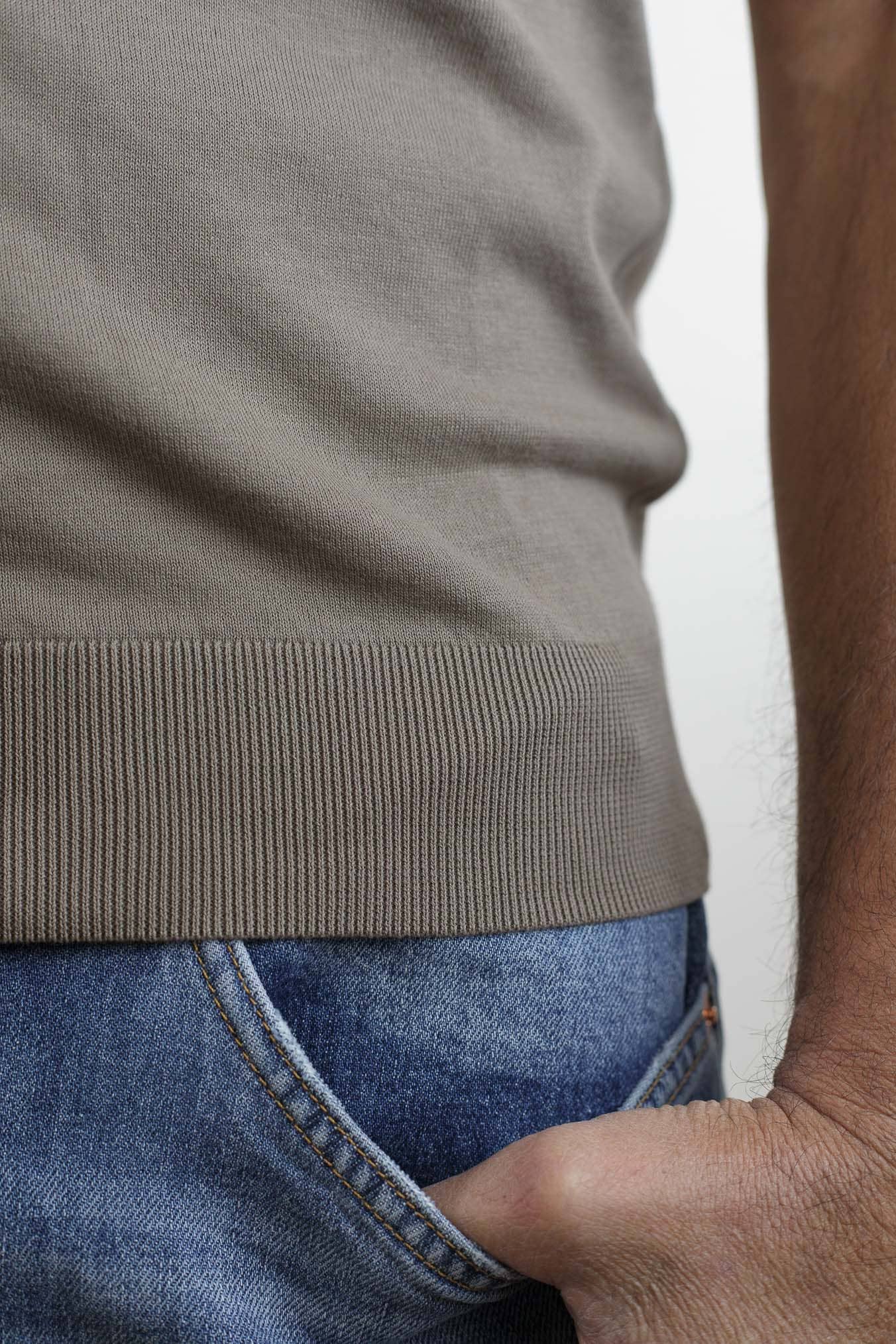 GUARINO Girocollo Maniche Corte Pima Cotton Beige