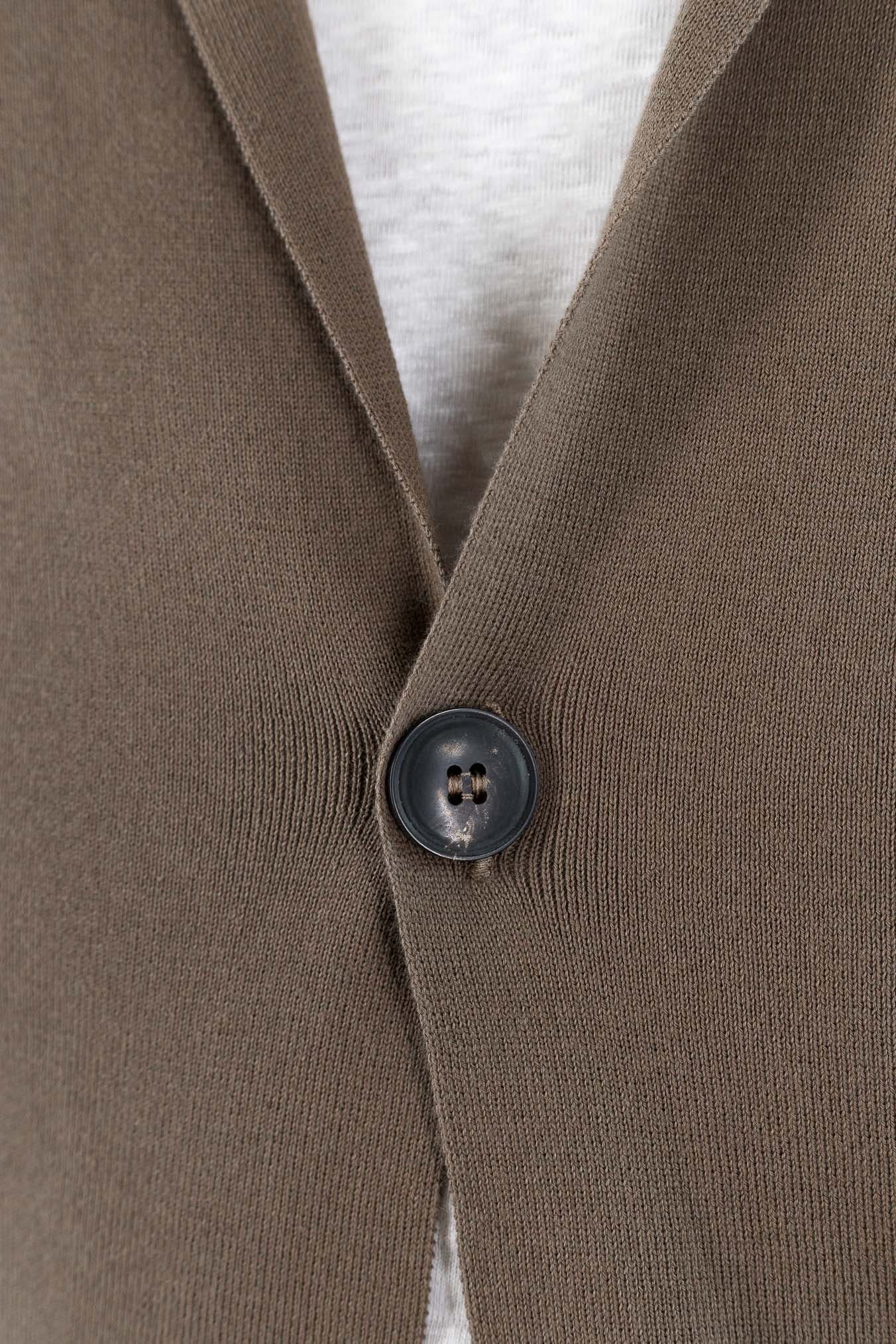 GUARINO Giacca Maglia Jersey Cotone Marrone