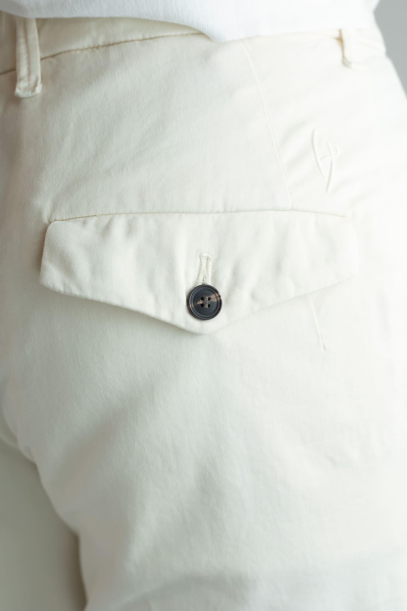 HANDPICKED Pantaloni Coulisse Cotone Panna