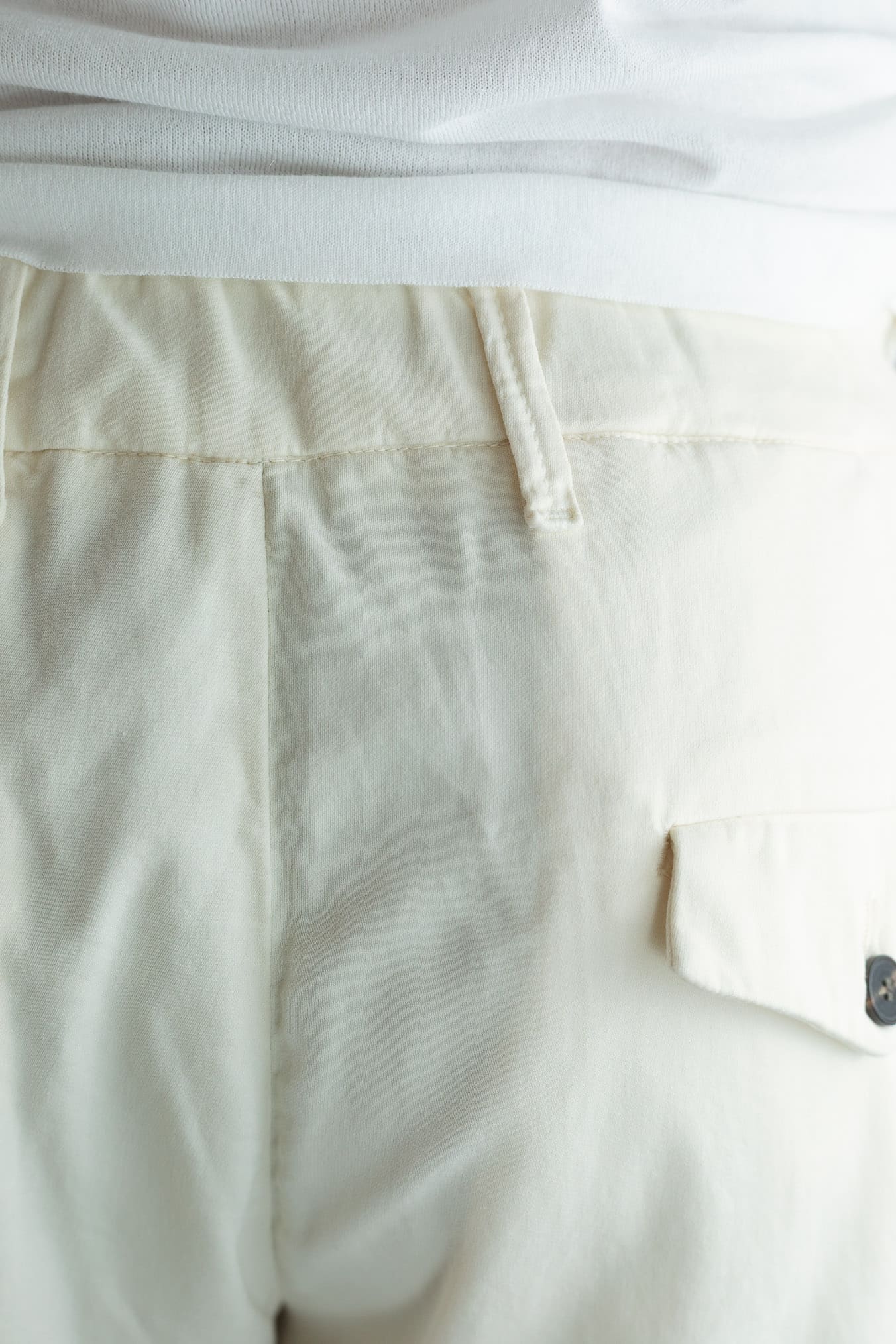 HANDPICKED Pantaloni Coulisse Cotone Panna