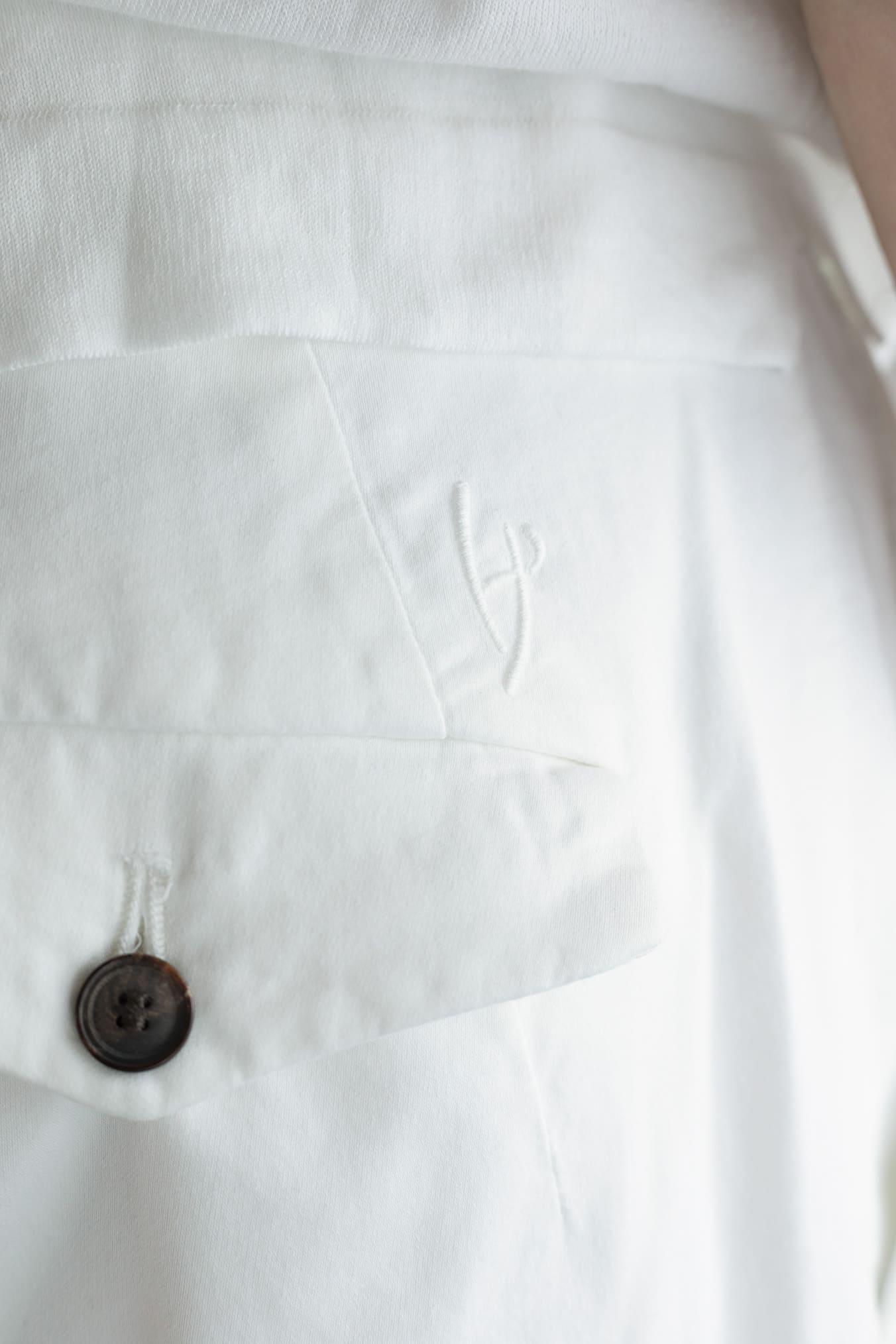 HANDPICKED Pantaloni Coulisse Cotone Bianco