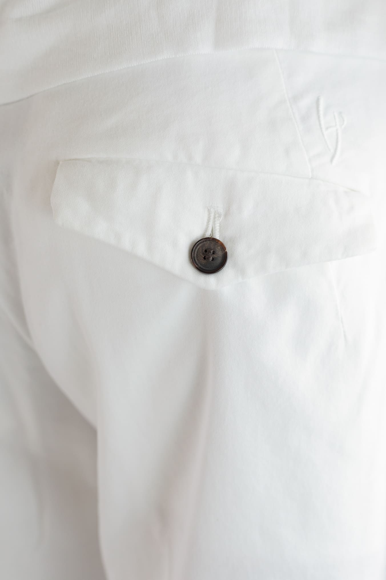 HANDPICKED Pantaloni Coulisse Cotone Bianco