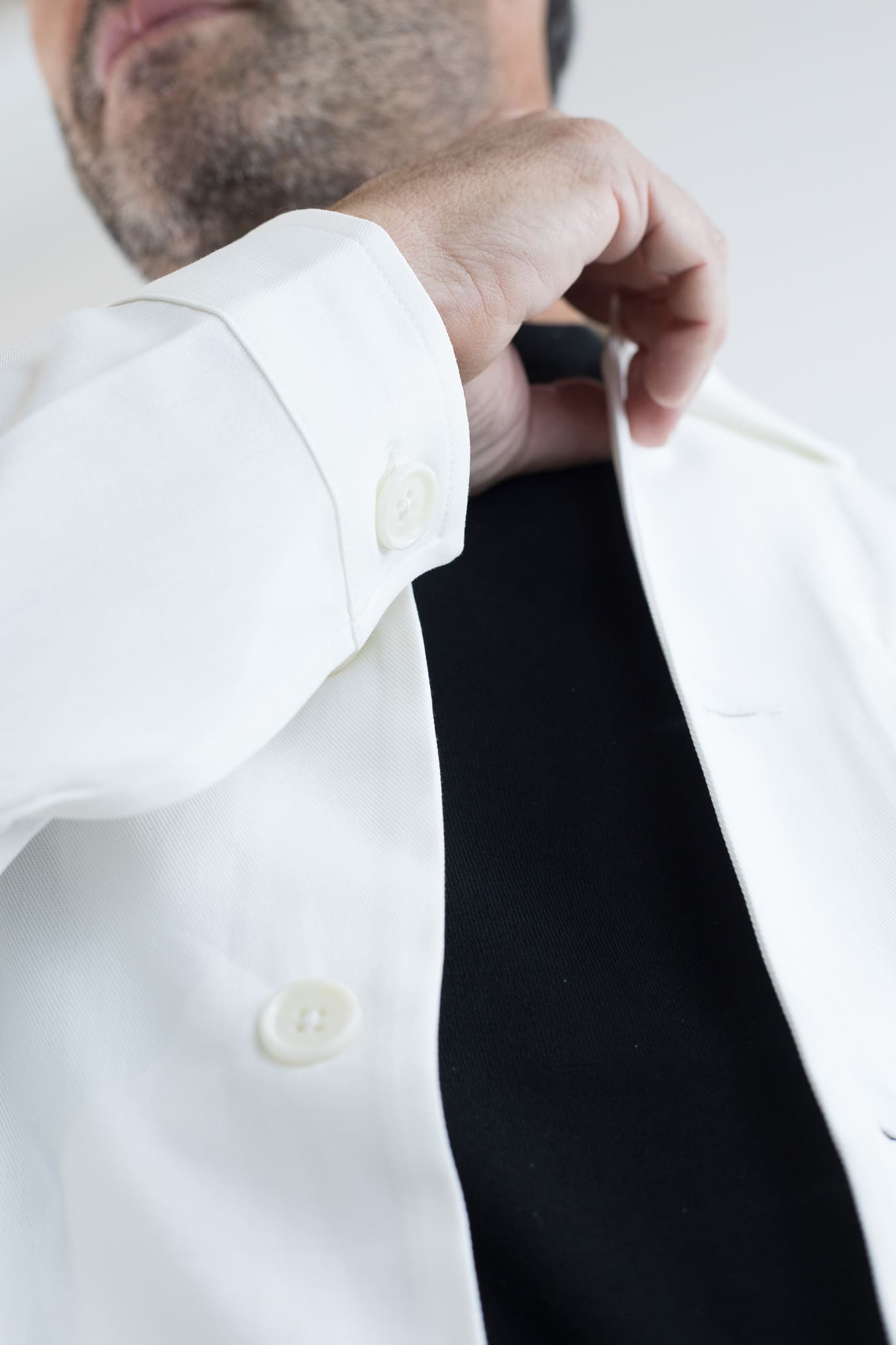 HINDUSTRIE Overshirt Cotone Crepe Bianco