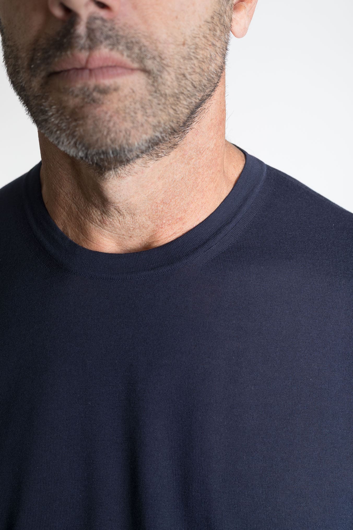 HINDUSTRIE T-Shirt Cotone Crepe Blu Navy