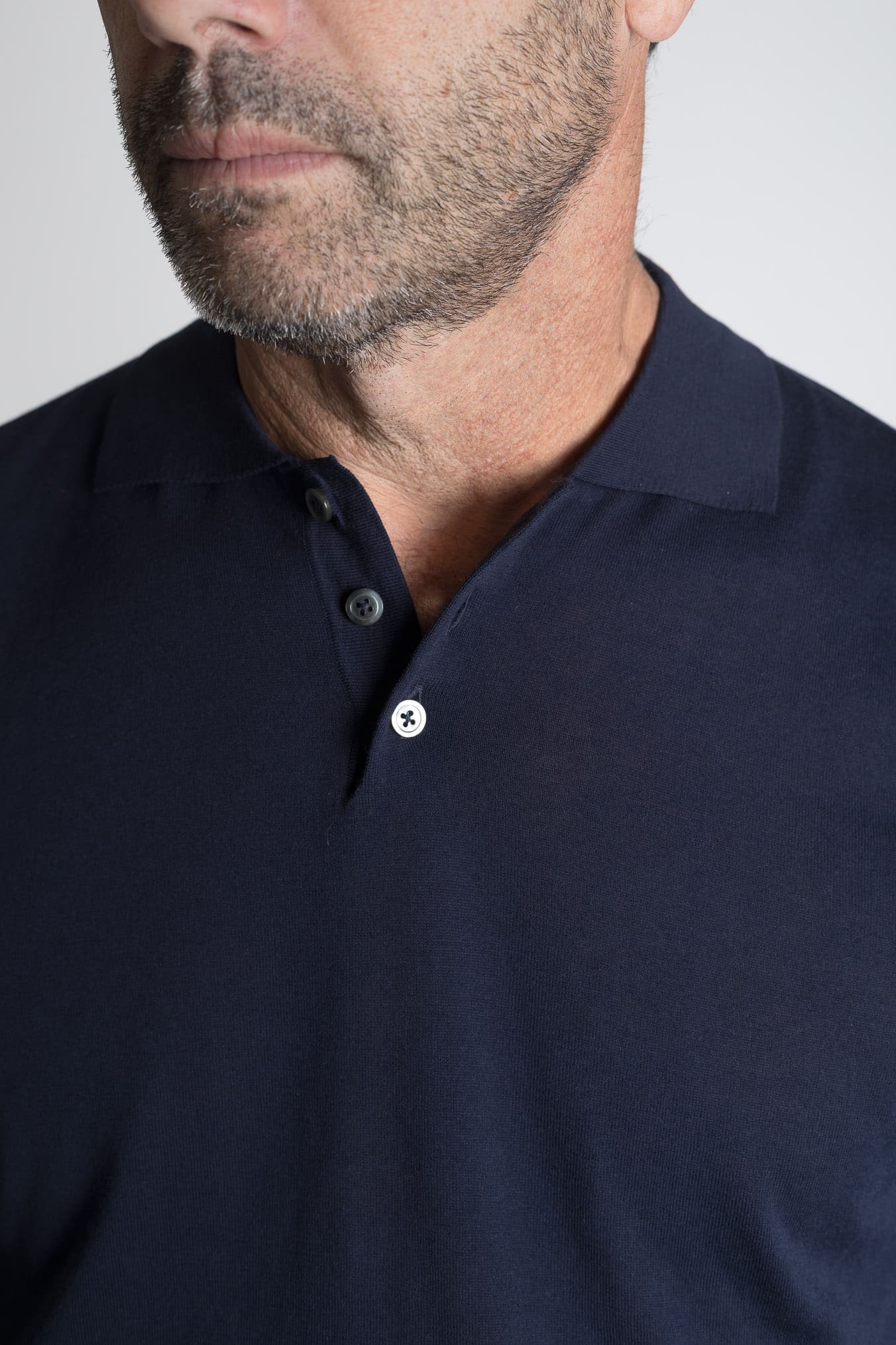 HINDUSTRIE Polo Cotone Crepe Blu Navy