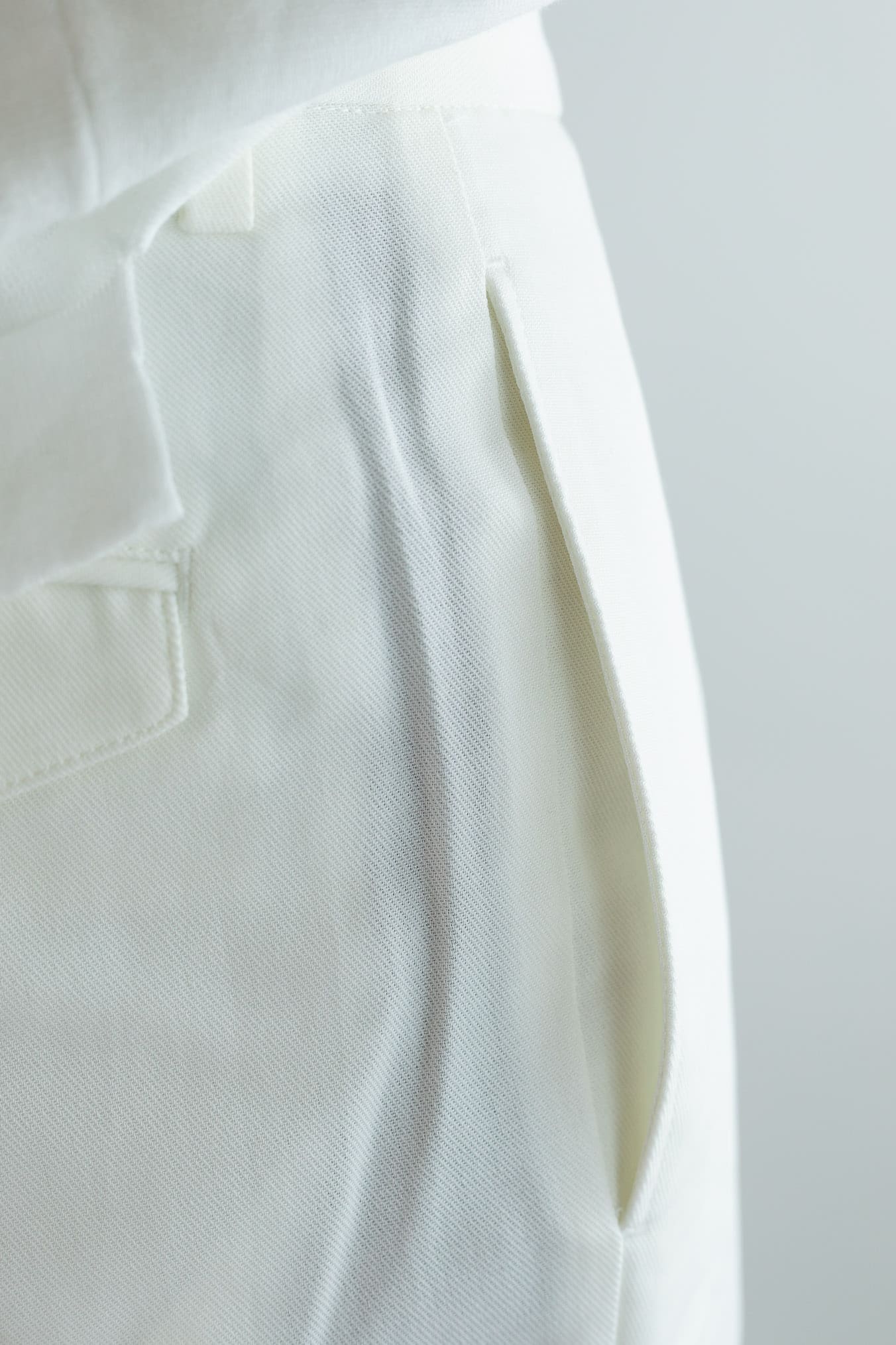 HINDUSTRIE Pantaloni Cotone Crepe Bianco