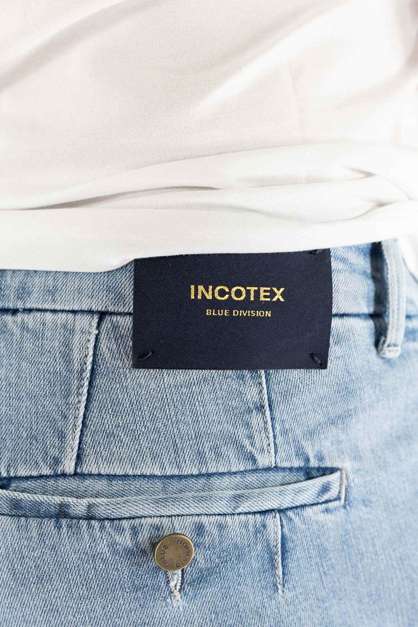 INCOTEX Pantaloni Jeans Sartoriali Denim Chiaro