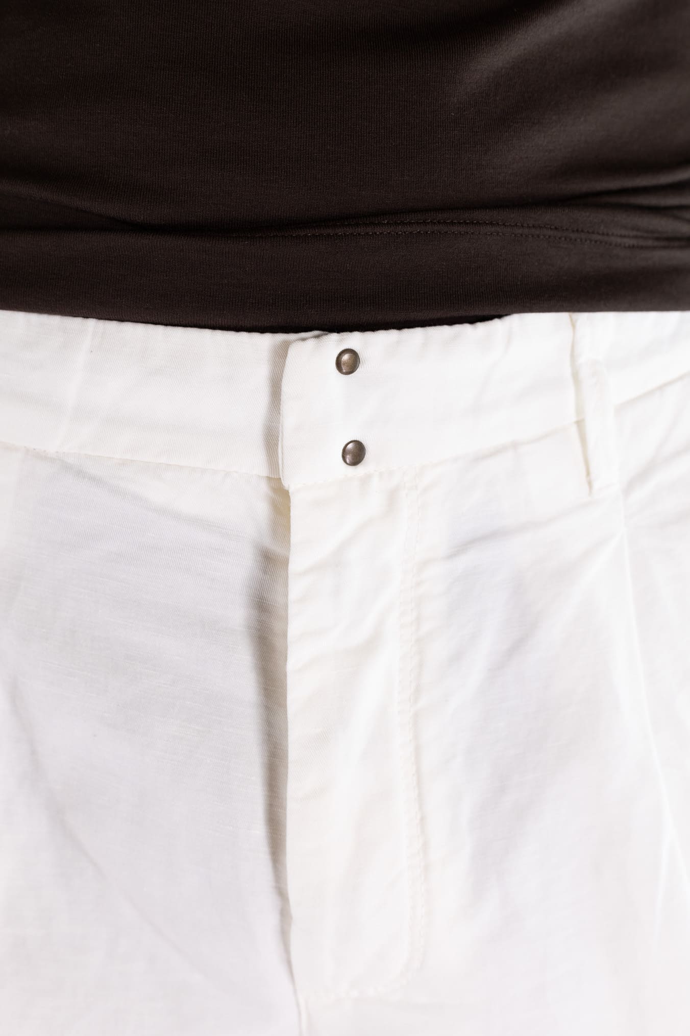 INCOTEX Pantaloni Sartoriali Lino Cotone Bianco