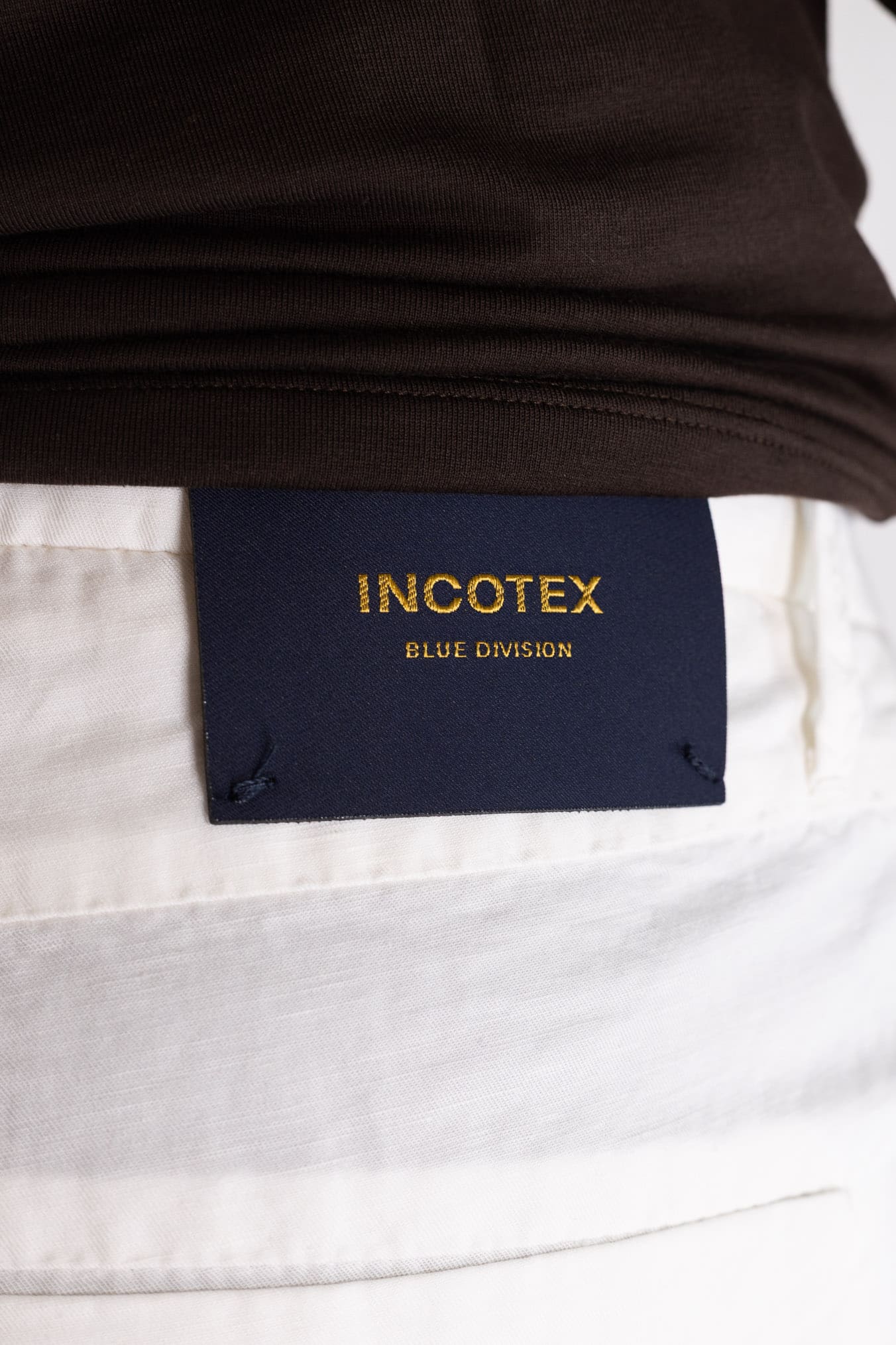 INCOTEX Pantaloni Sartoriali Lino Cotone Bianco