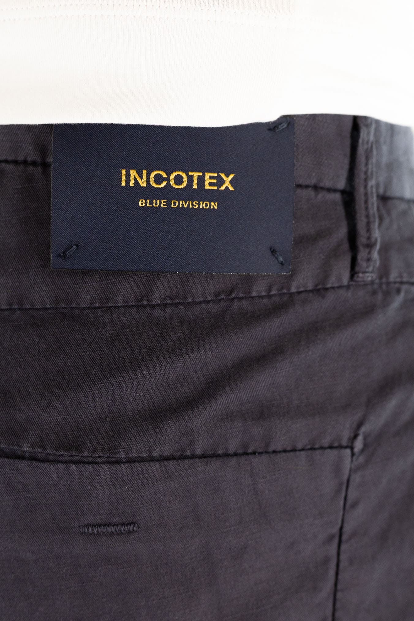 INCOTEX Pantaloni Sartoriali Lino Cotone Blu