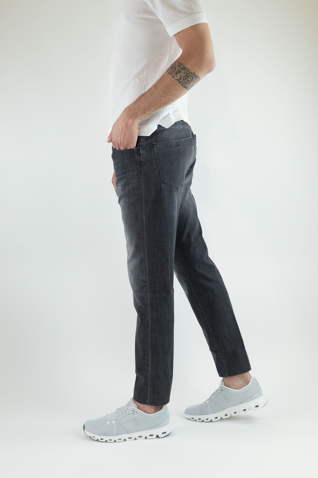 INCOTEX Jeans Sartoriale Denim Stretch Grigio
