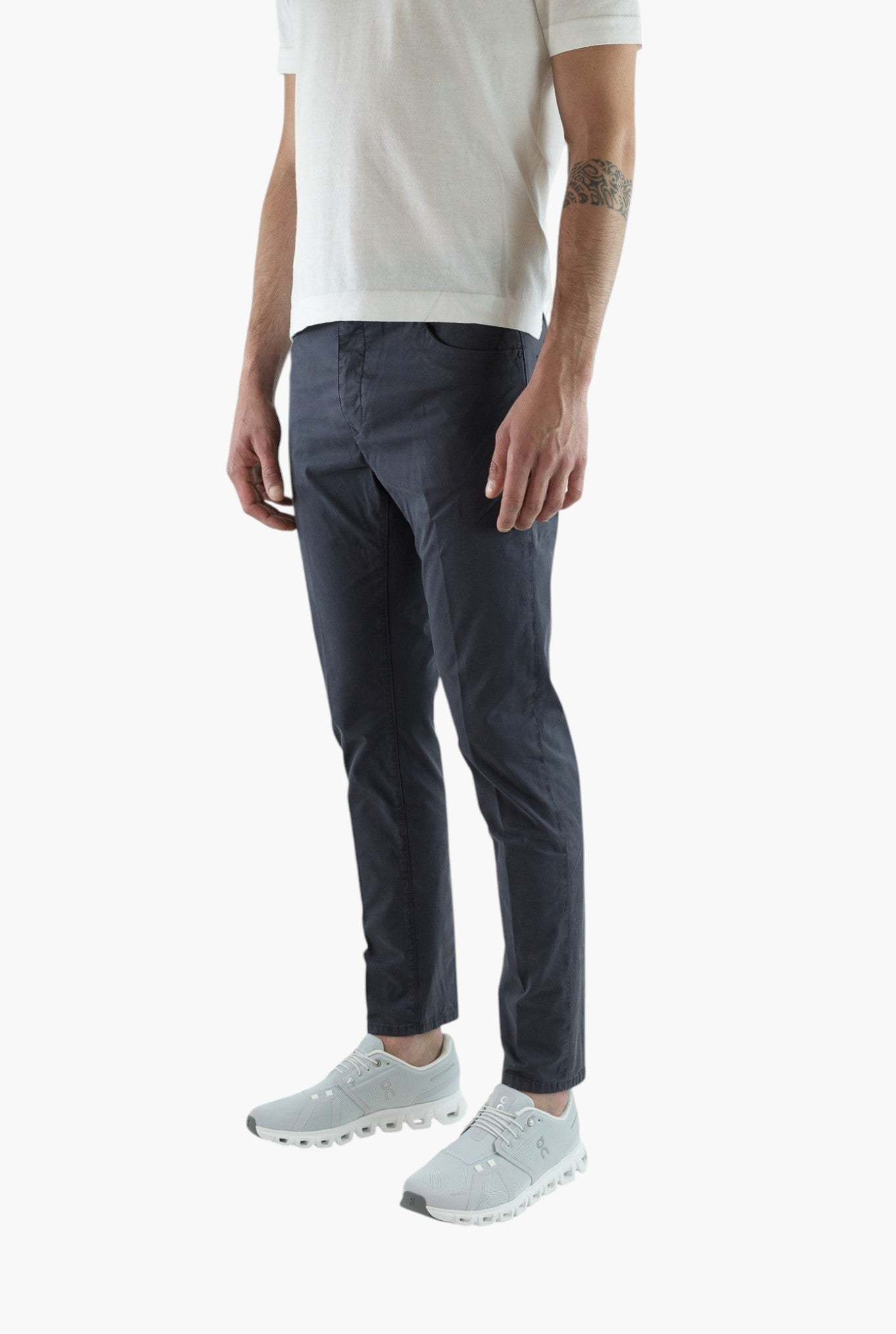 INCOTEX Pantaloni Sartoriali 5 Tasche Stretch Blu Scuro