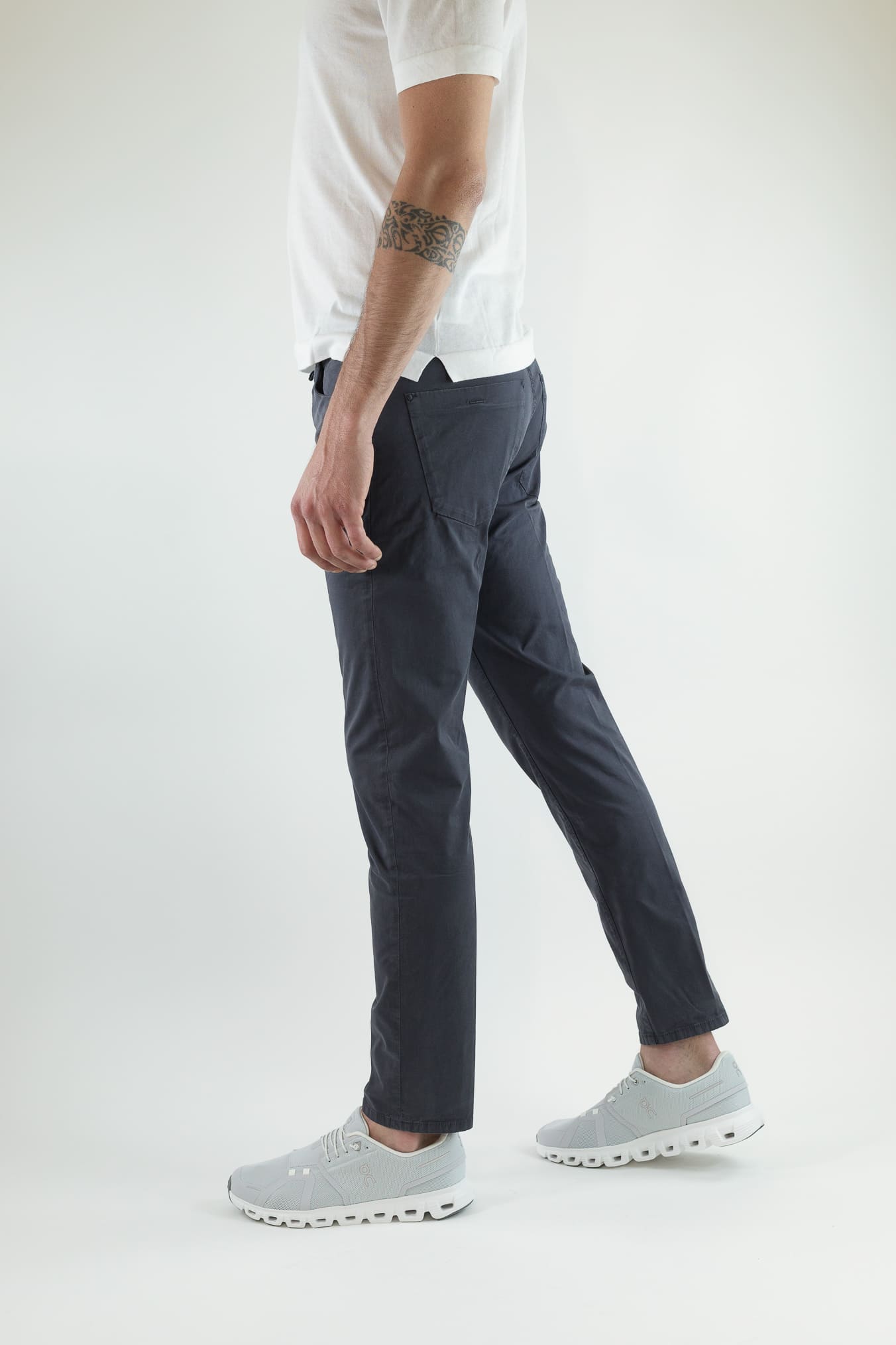 INCOTEX Pantaloni Sartoriali 5 Tasche Stretch Blu Scuro