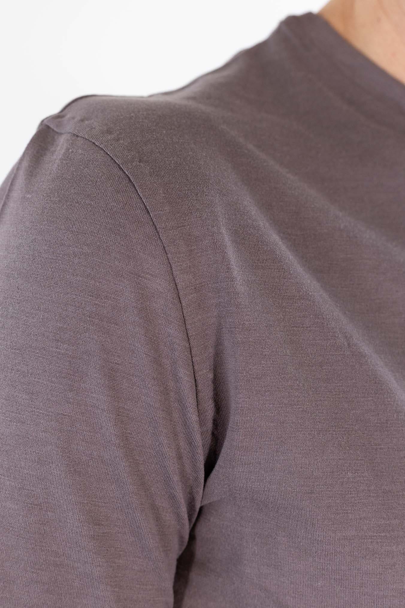 ISAIA T-Shirt Seta e Cotone Cioccolato