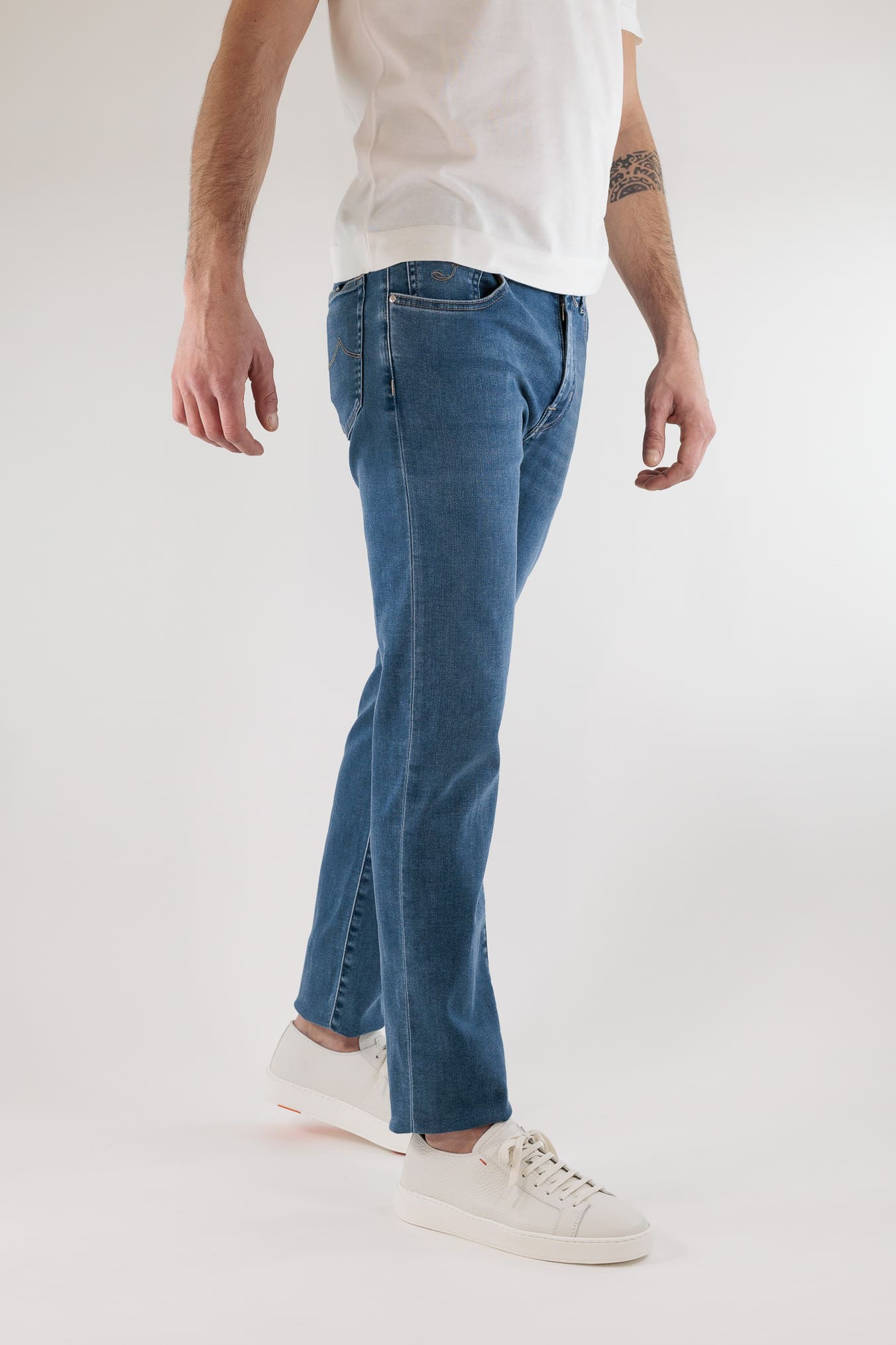 JACOB COHEN Jeans "Bard" Stretch Denim Blu Medio