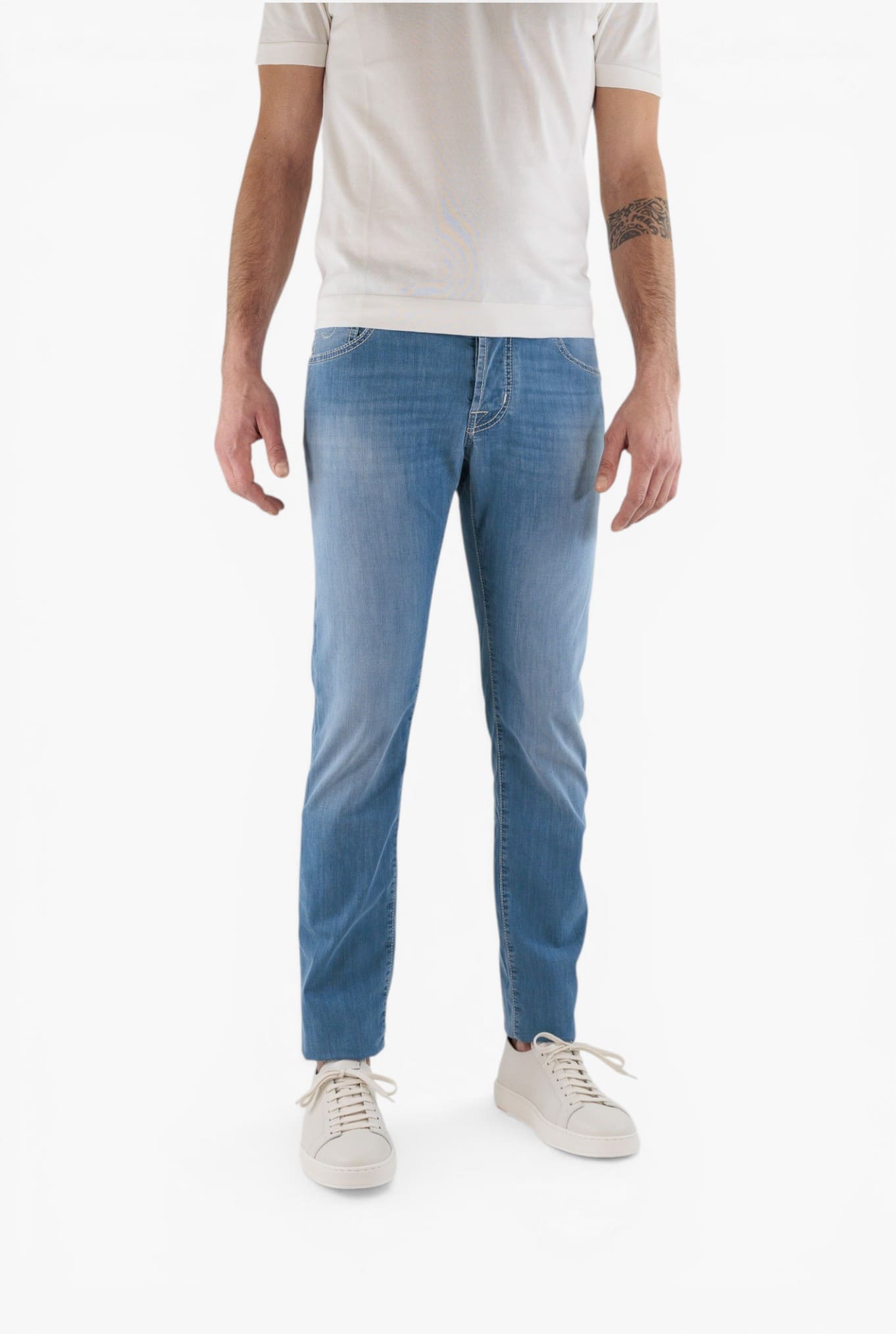 JACOB COHEN Jeans "Nick" Denim Blu Chiaro Superlight