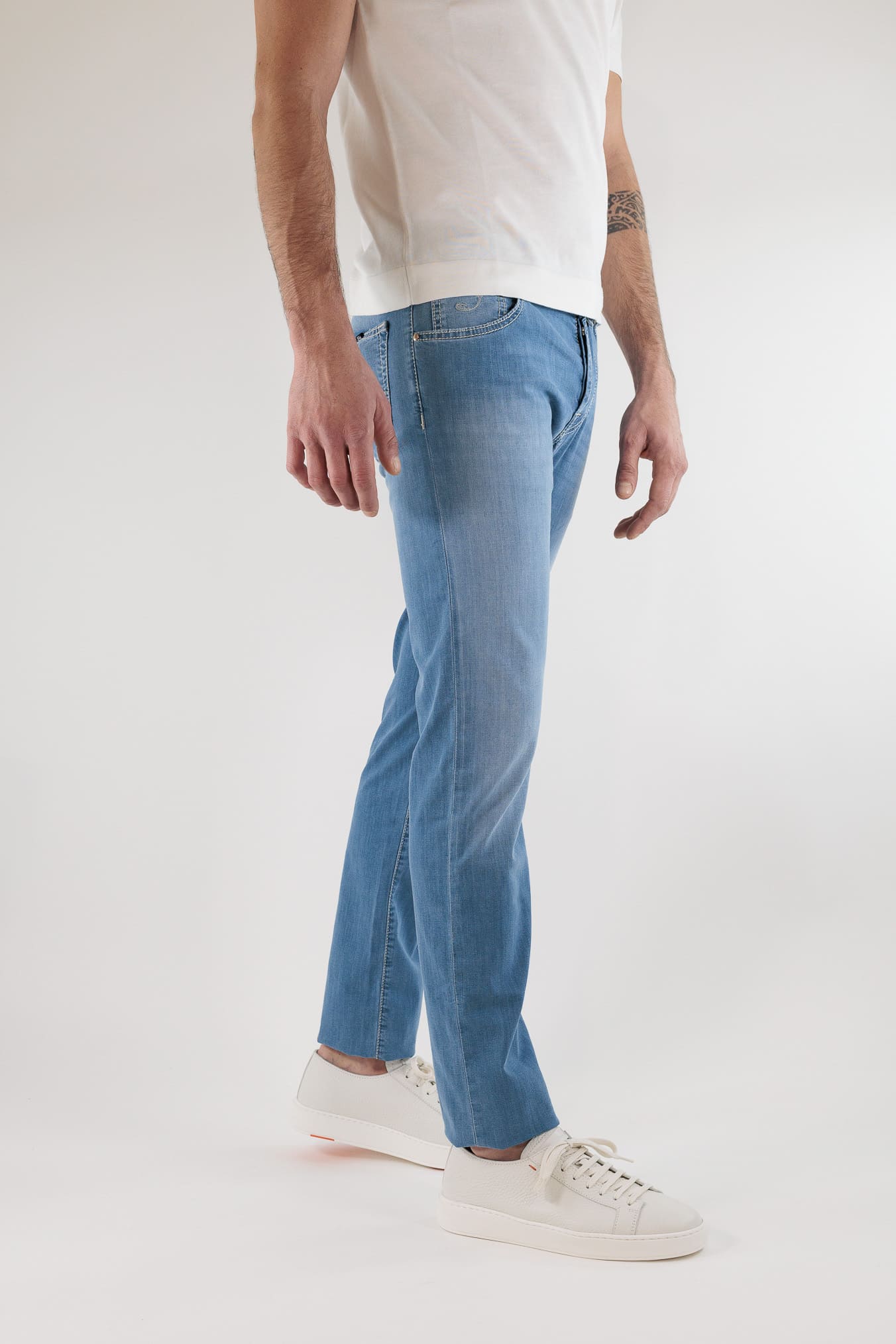 JACOB COHEN Jeans "Nick" Denim Blu Chiaro Superlight
