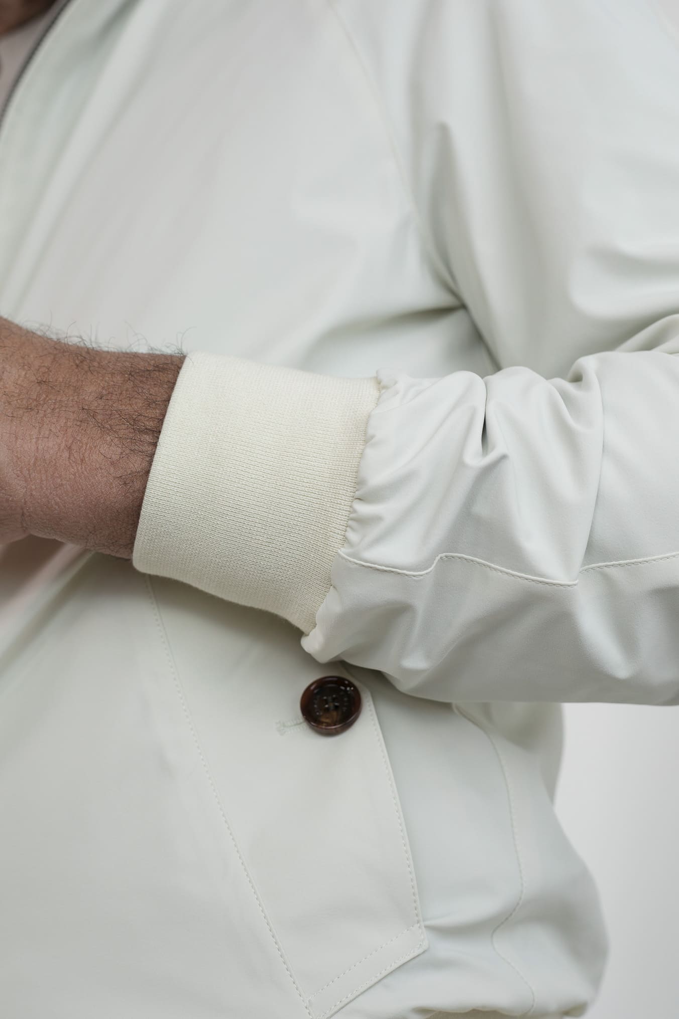 KIRED Giubbino Reversibile Bicolore Beige e Bianco