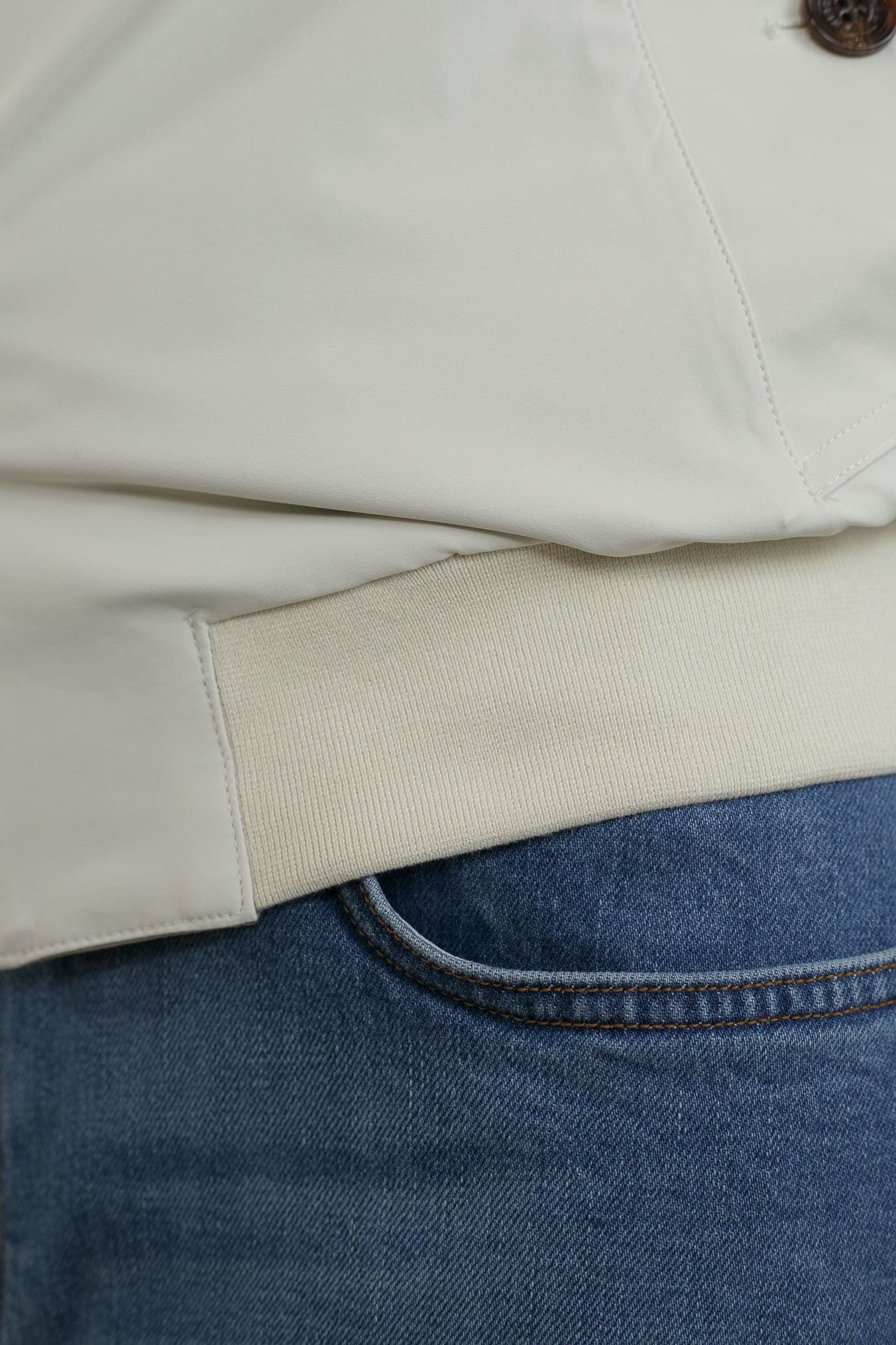 KIRED Giubbino Reversibile Bicolore Beige e Bianco