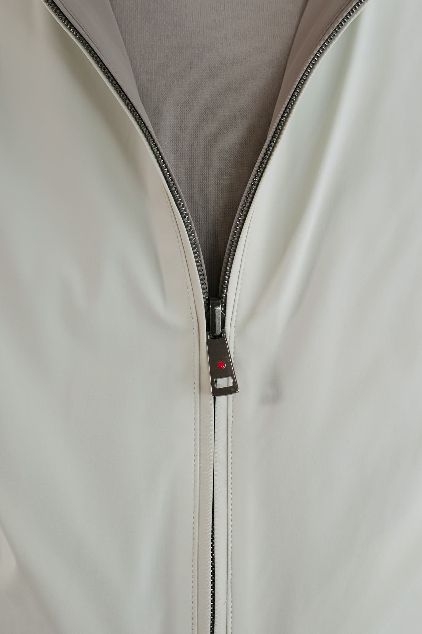 KIRED Giubbino Reversibile Bicolore Beige e Bianco