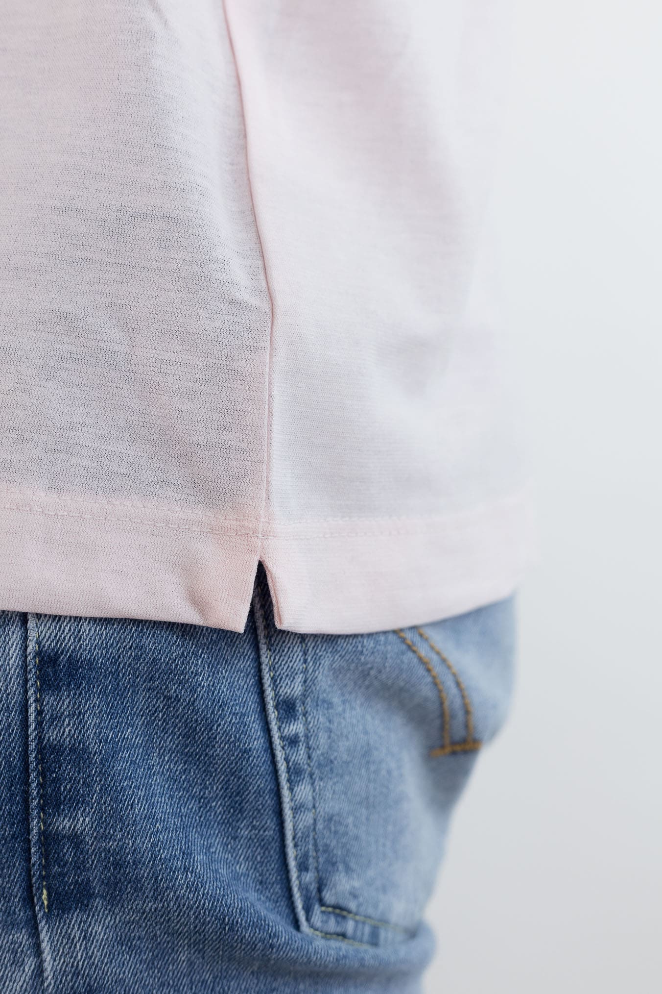 KIRED Polo Maniche Lunghe Cotone Crêpe Rosa