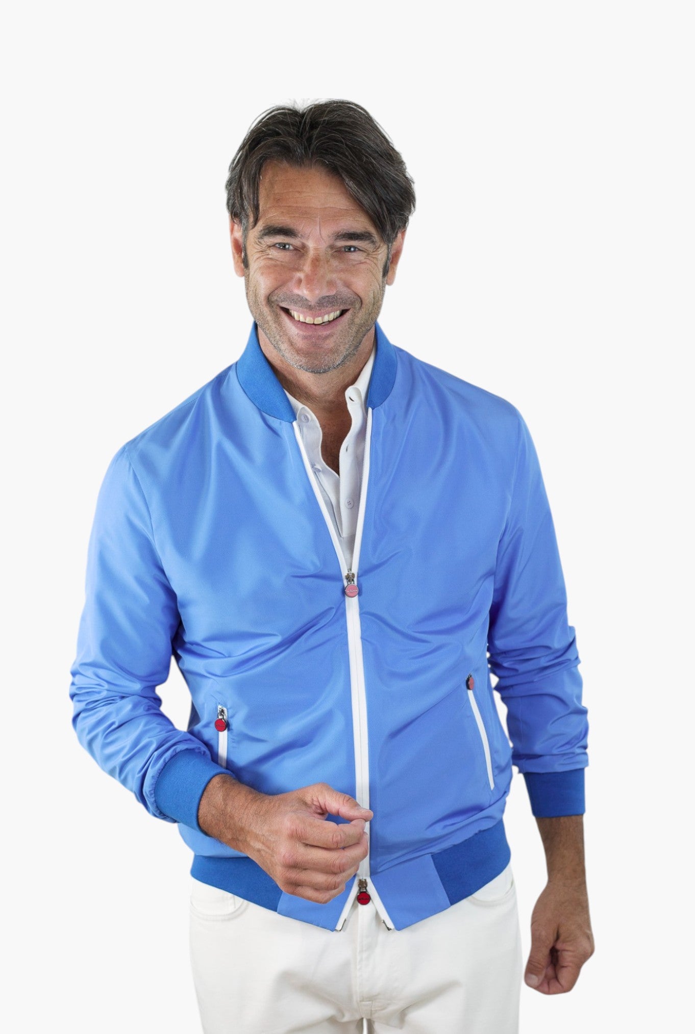 KITON Bomber Superlight Azzurro