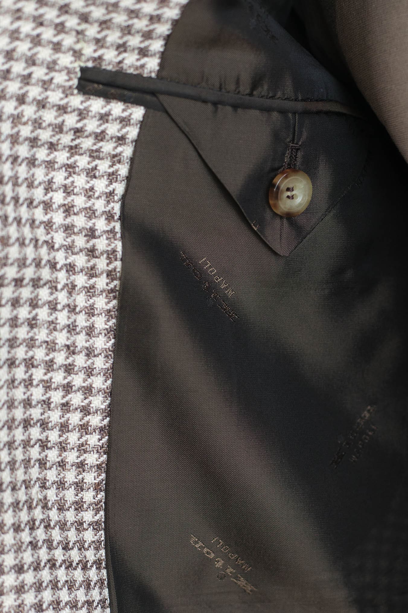 KITON Giacca Pied de Poule Lino Seta Cotone