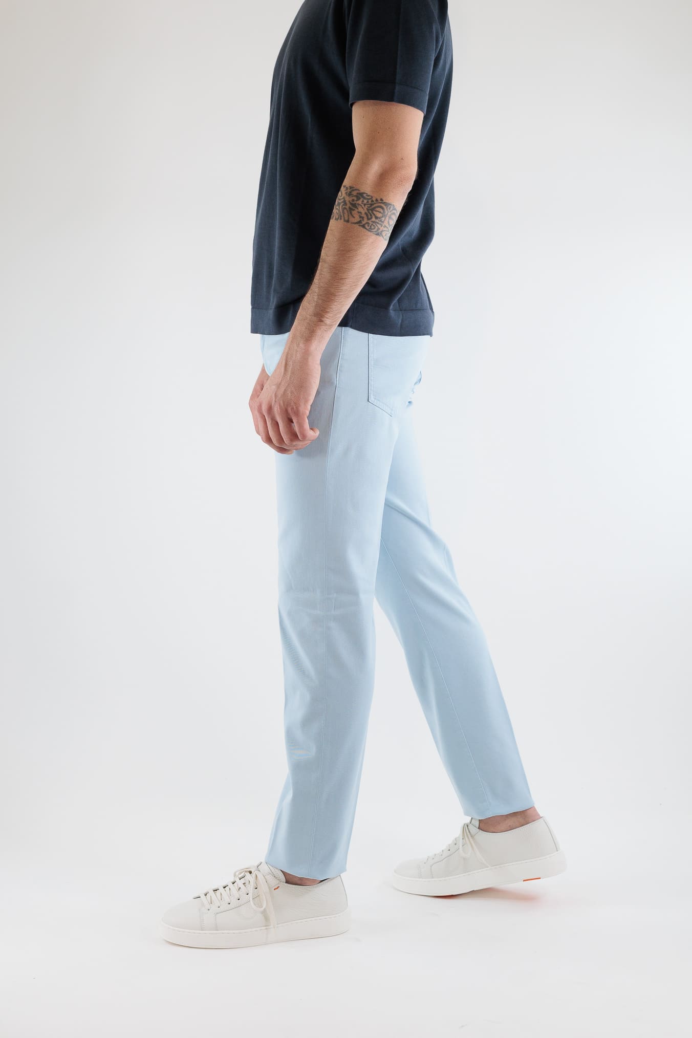 KITON Pantaloni 5 tasche Celeste