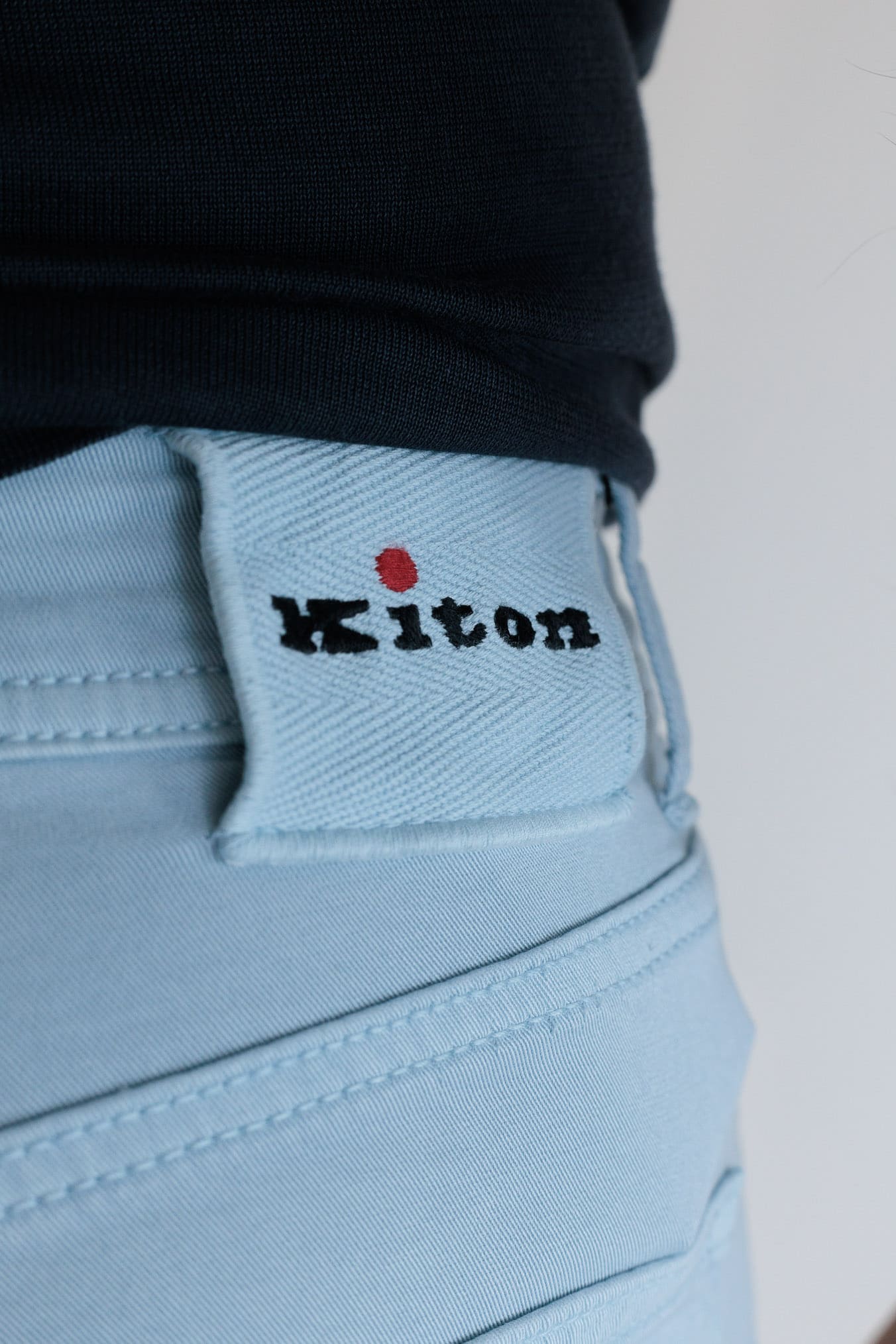 KITON Pantaloni 5 tasche Celeste