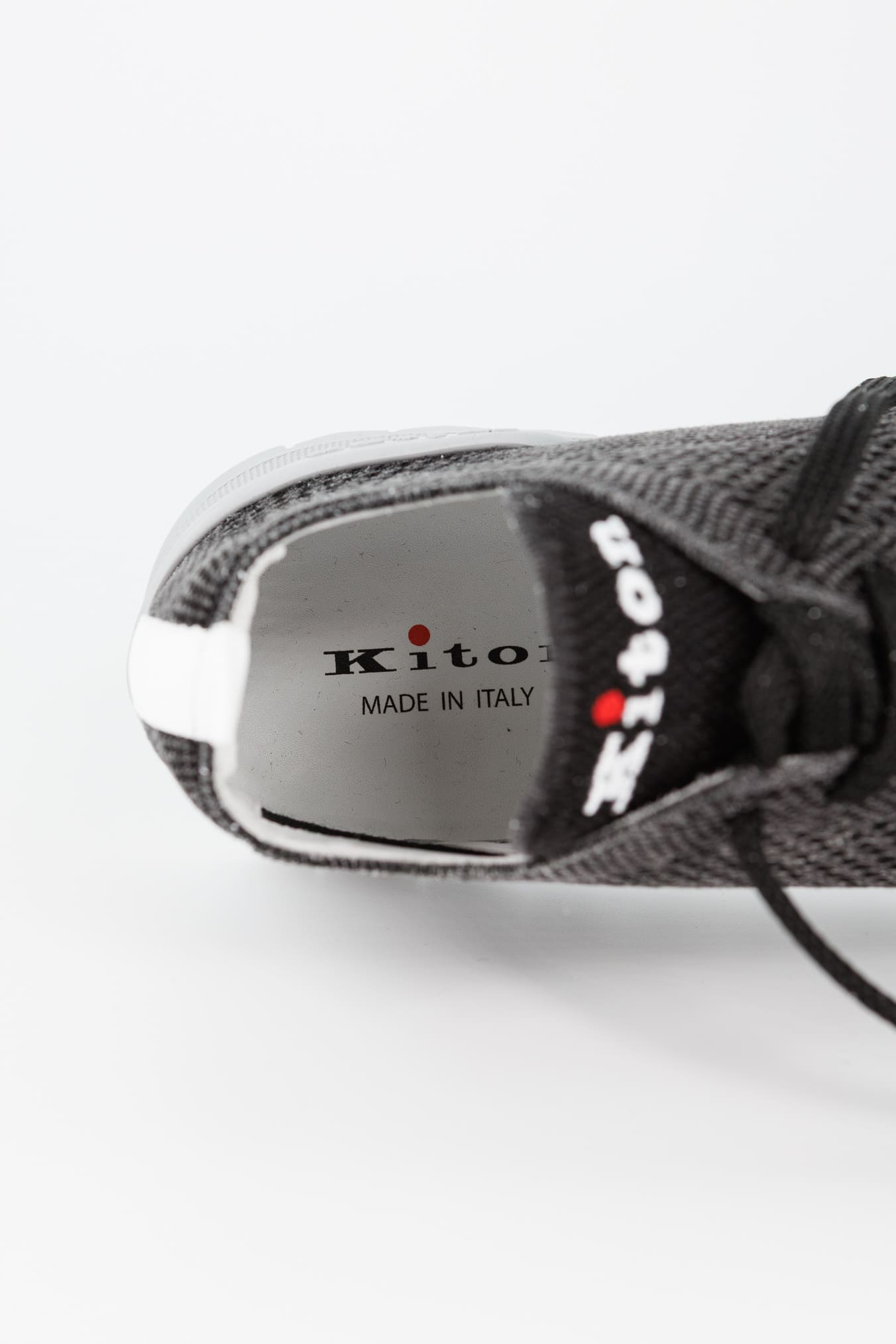 KITON Sneaker "Fit" in Maglia Nero Washed